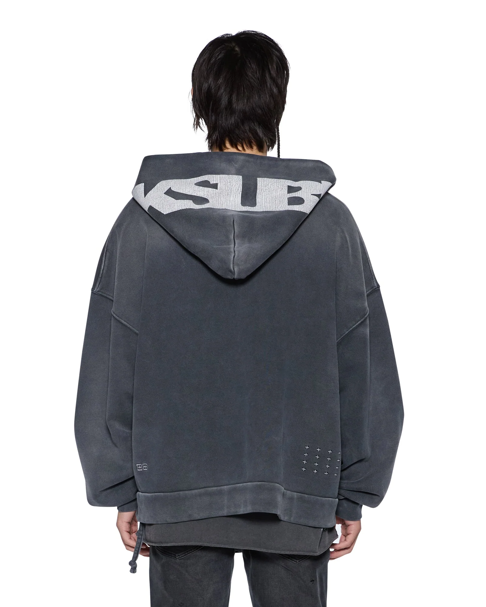 ACE EKCESS ZIP THRU HOODIE BLACK FADE