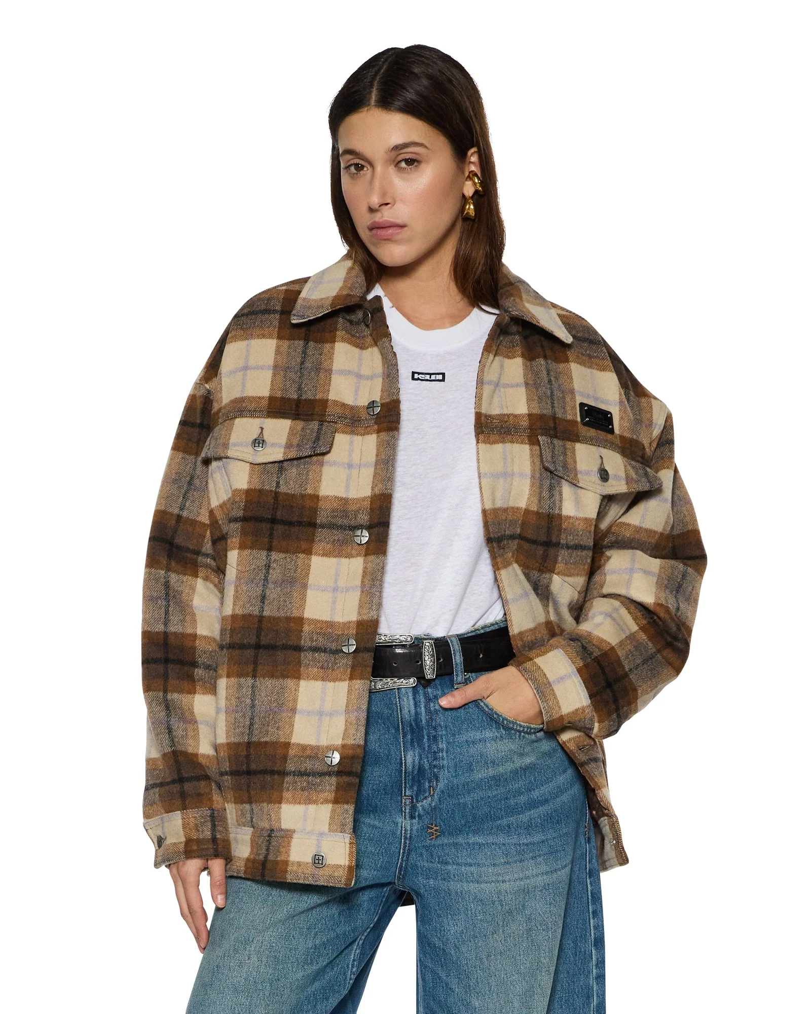 KSUPER TRUCKER JACKET PLAID