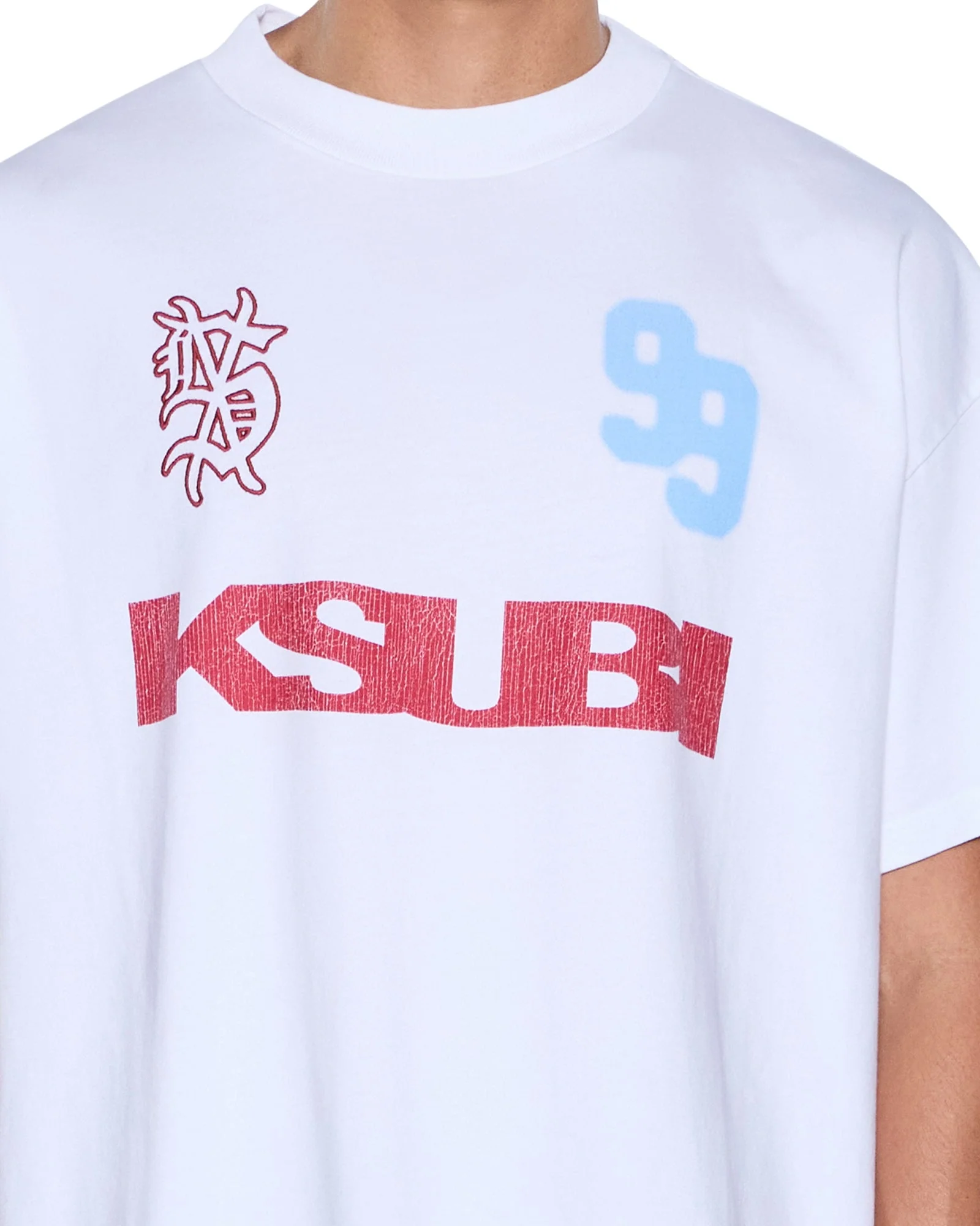 RUGGED EKCESS SS TEE WHITE/RED