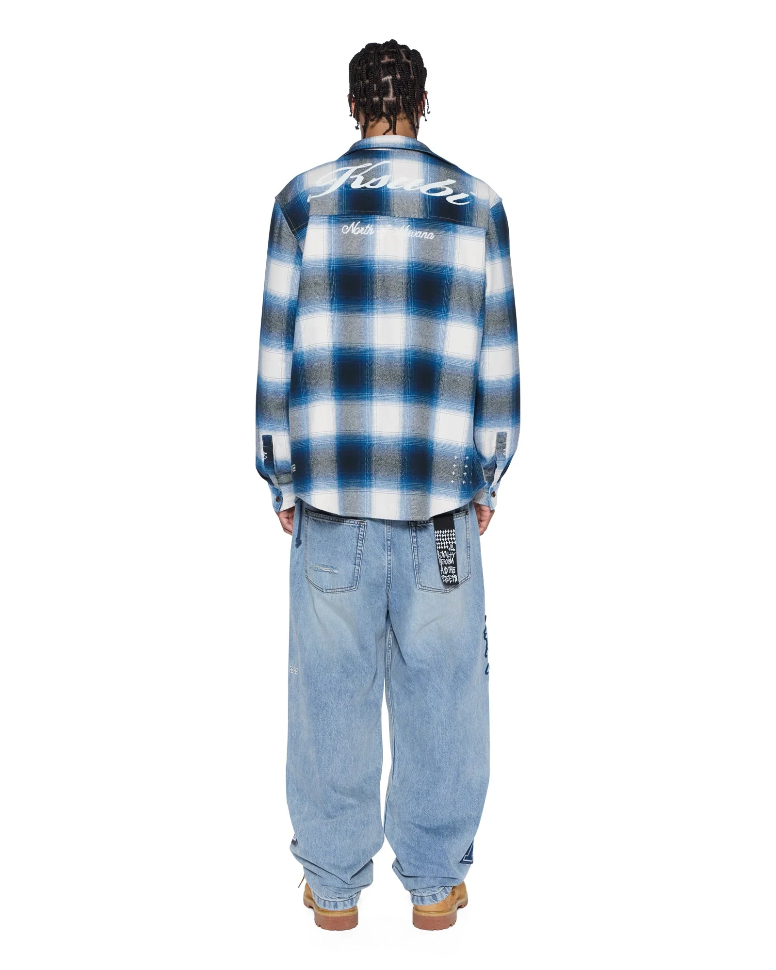 ROSEBOWL LS SHIRT SALTED BLUE