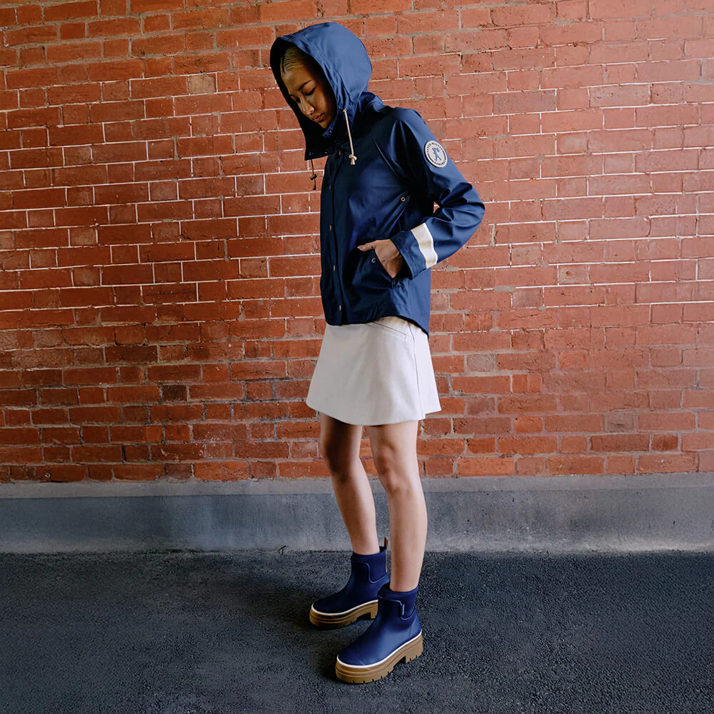 Merry People X Karen Walker Tully Boot French Navy & Tan