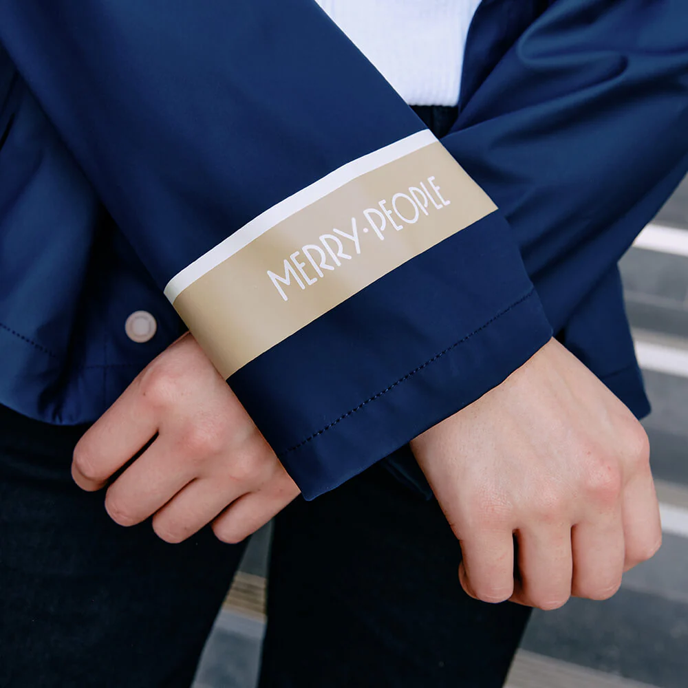 Merry People X Karen Walker Rain Jacket French Navy & Tan