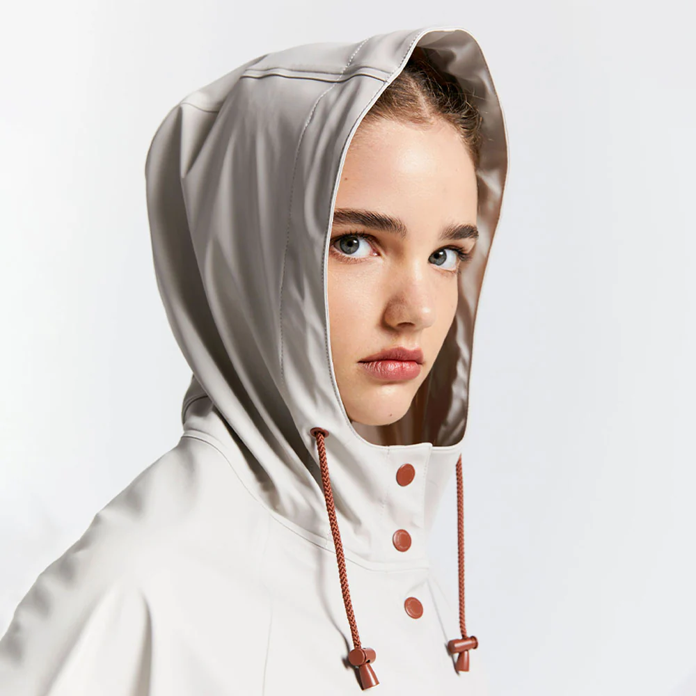 Merry People X Karen Walker Rain Jacket Ecru & Chestnut