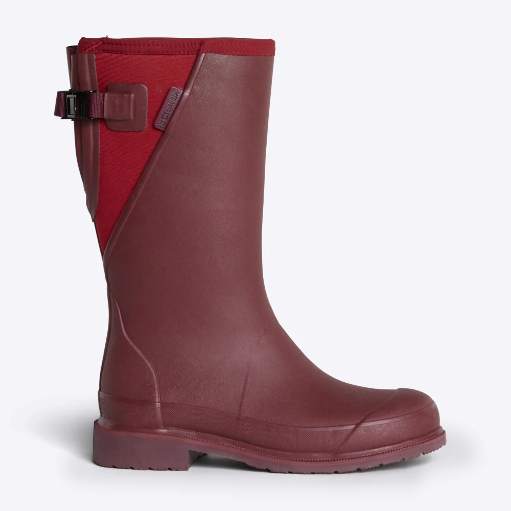 Darcy Mid Calf Gumboot  Beetroot & Red