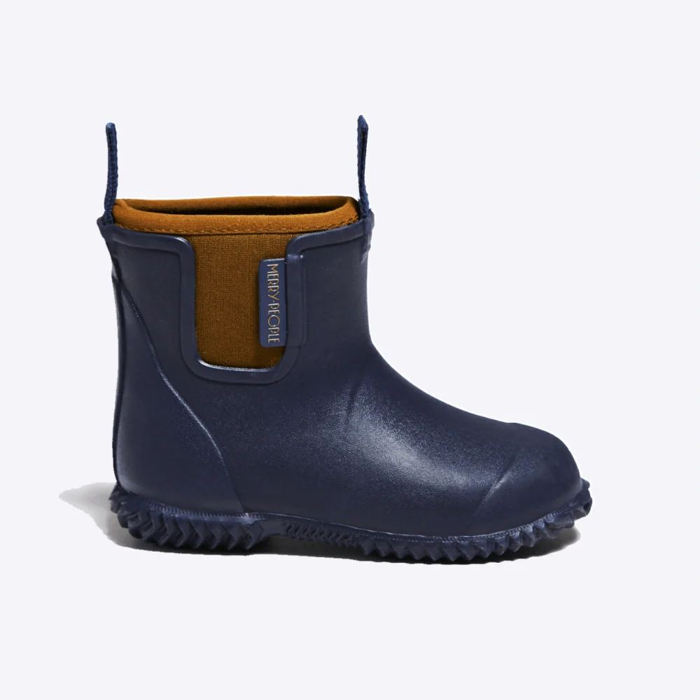Bobbi Kids Gumboot Oxford Blue & Tan
