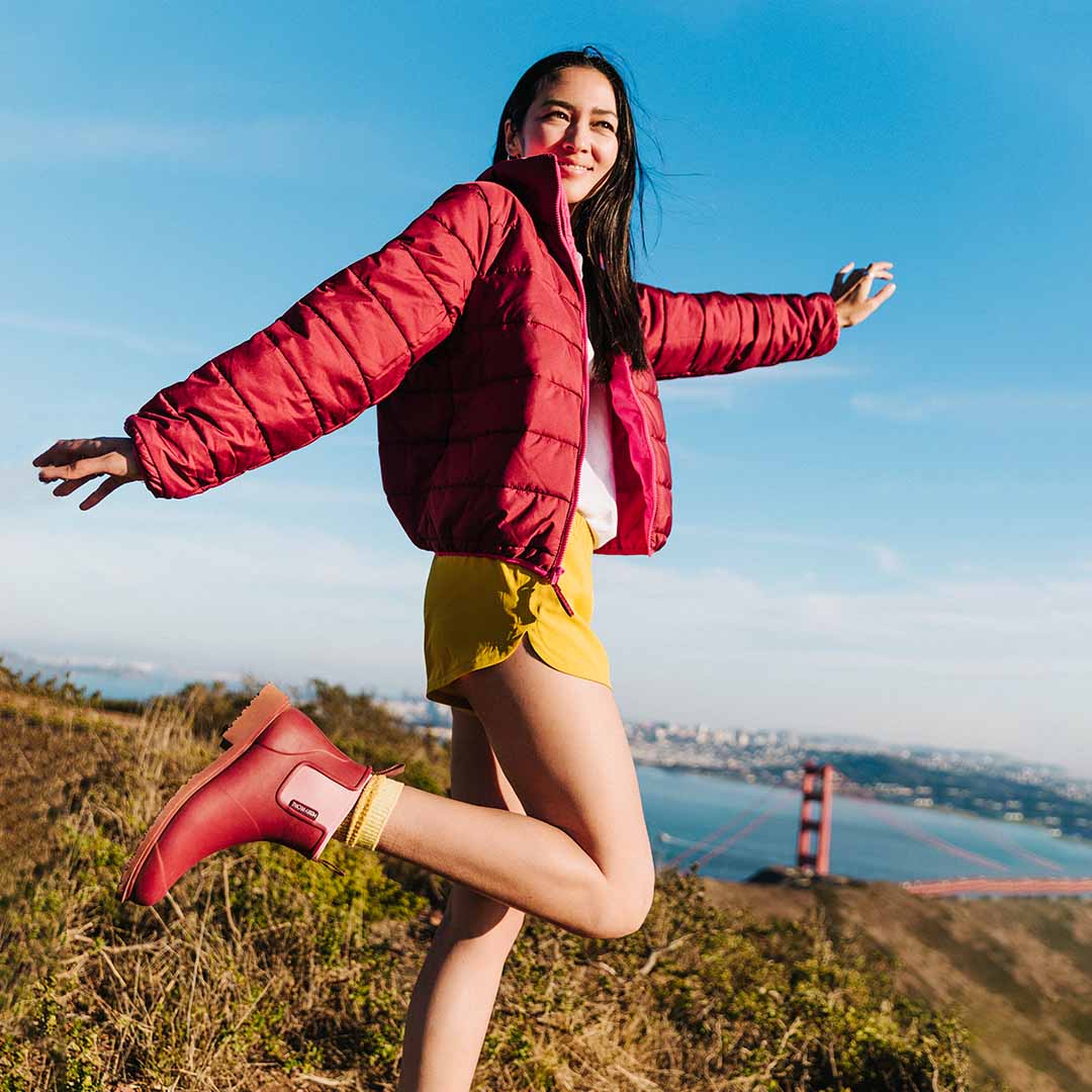 Bobbi Ankle Boot Beetroot & Light Pink