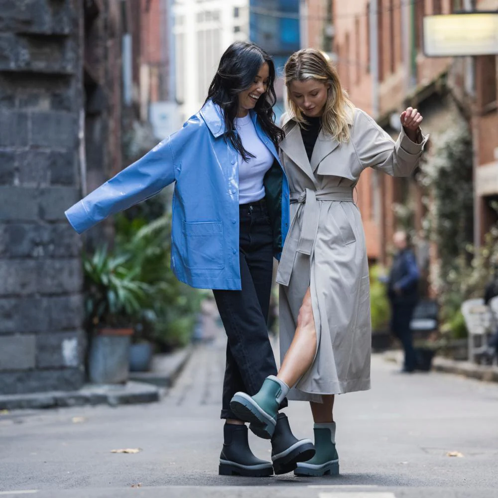 Tully Boot Teal & Grey