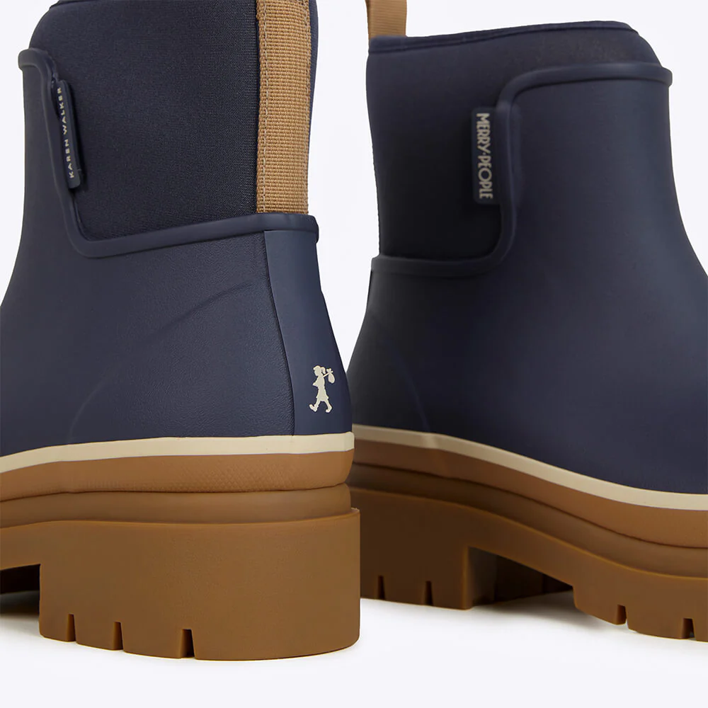 Merry People X Karen Walker Tully Boot French Navy & Tan