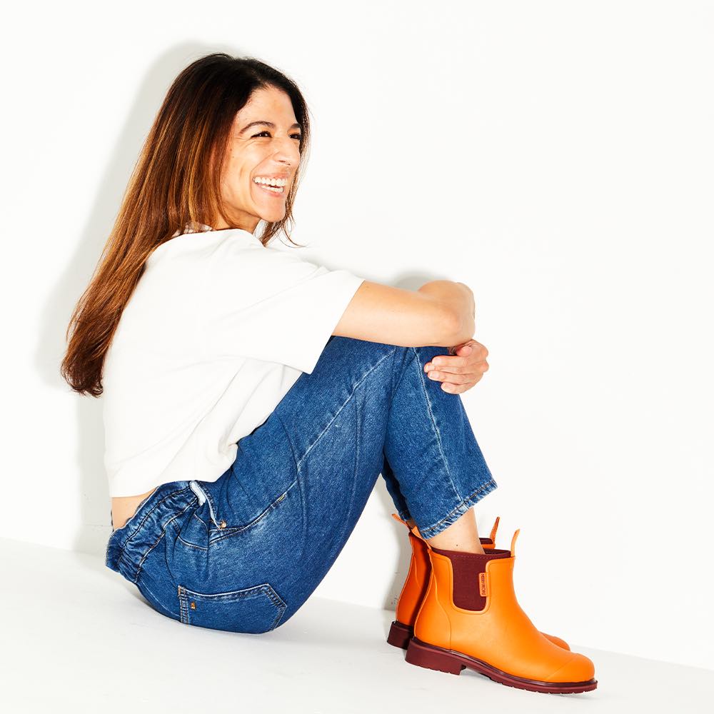 Bobbi Ankle Boot Orange & Pomegranate