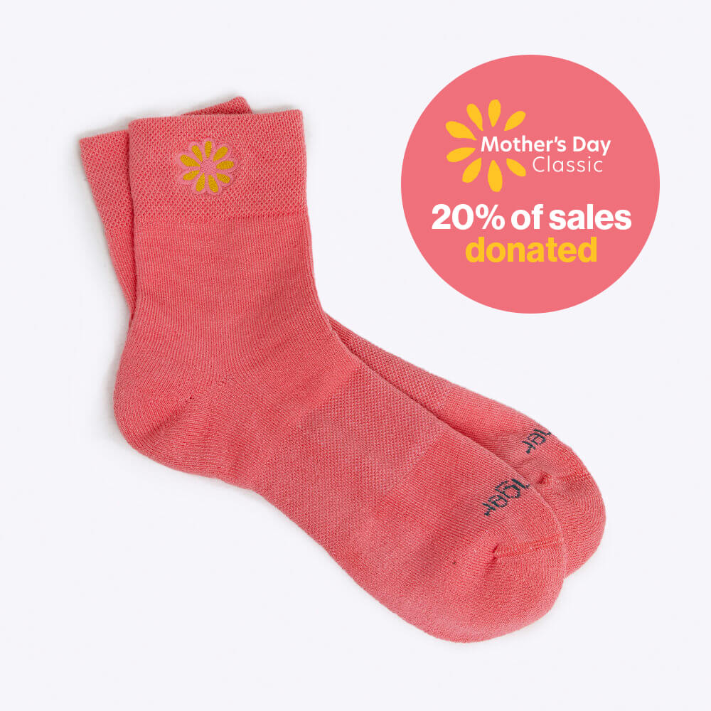 Merry People X Mother's Day Classic Quarter Socks Coral Pink