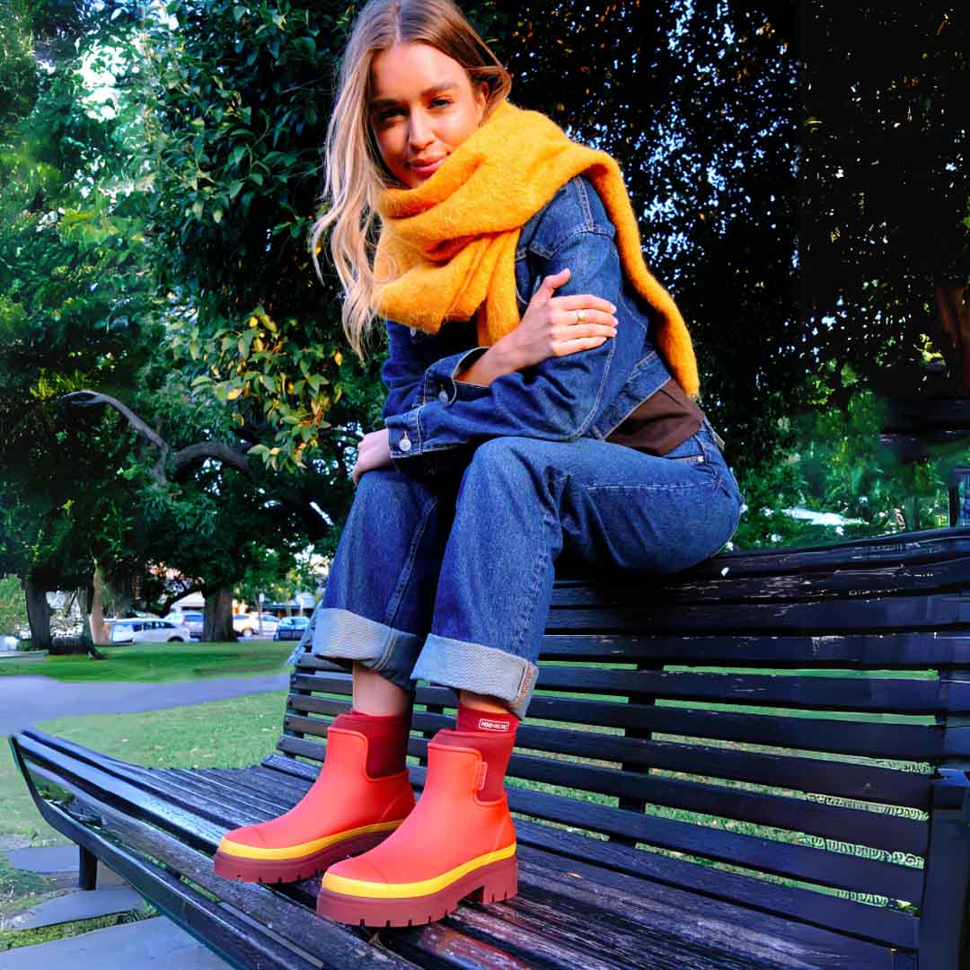 Tully Boot Grapefruit Red