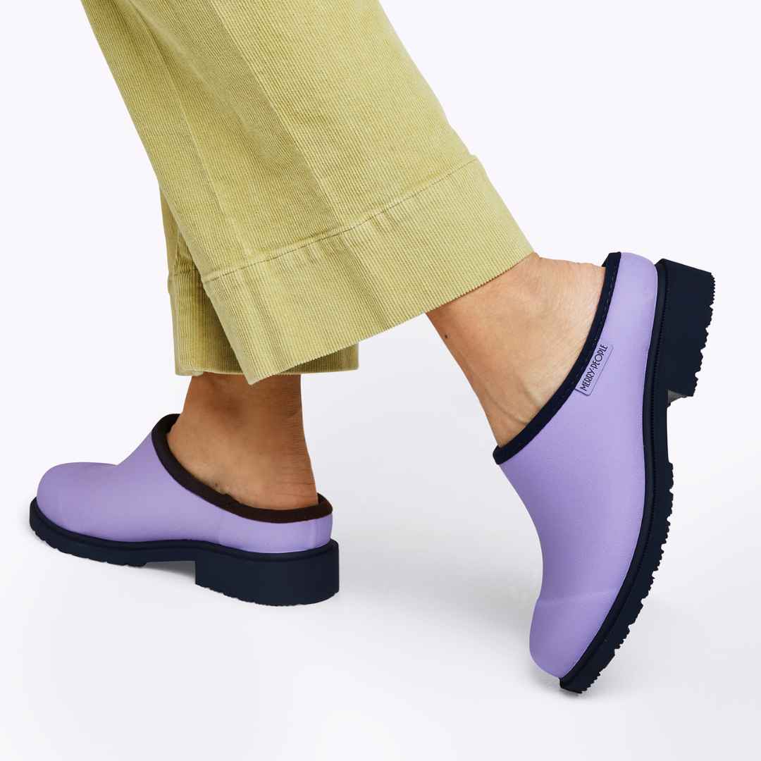 Billie Clog Lavender & Navy