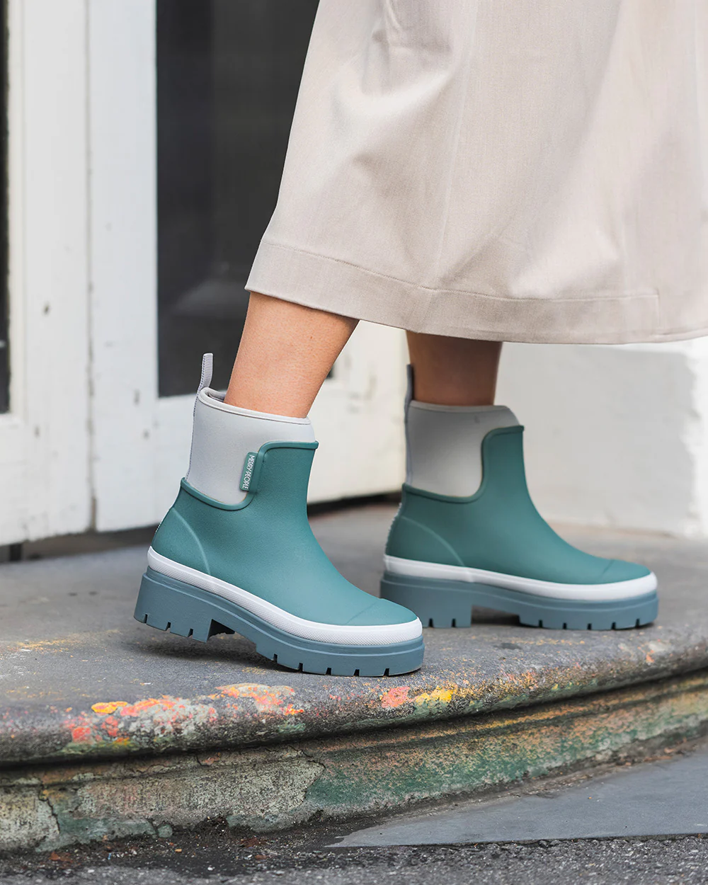Tully Boot Teal & Grey