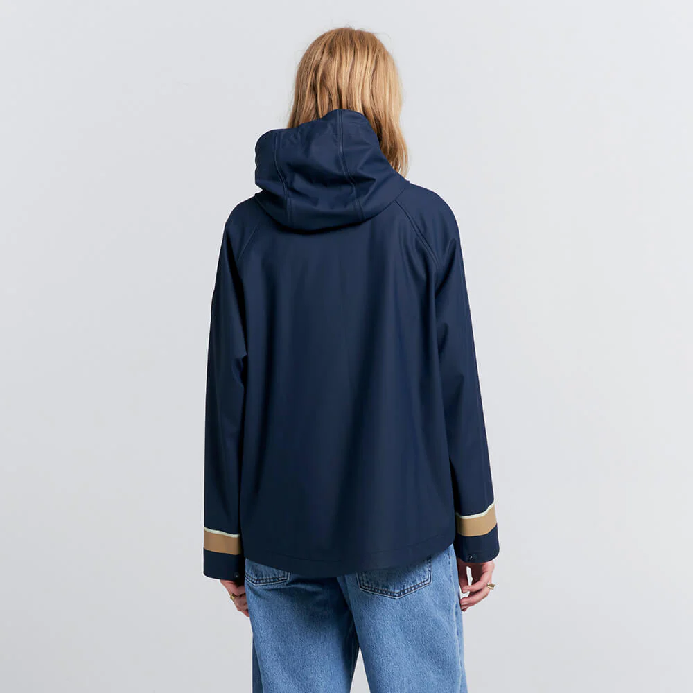 Merry People X Karen Walker Rain Jacket French Navy & Tan