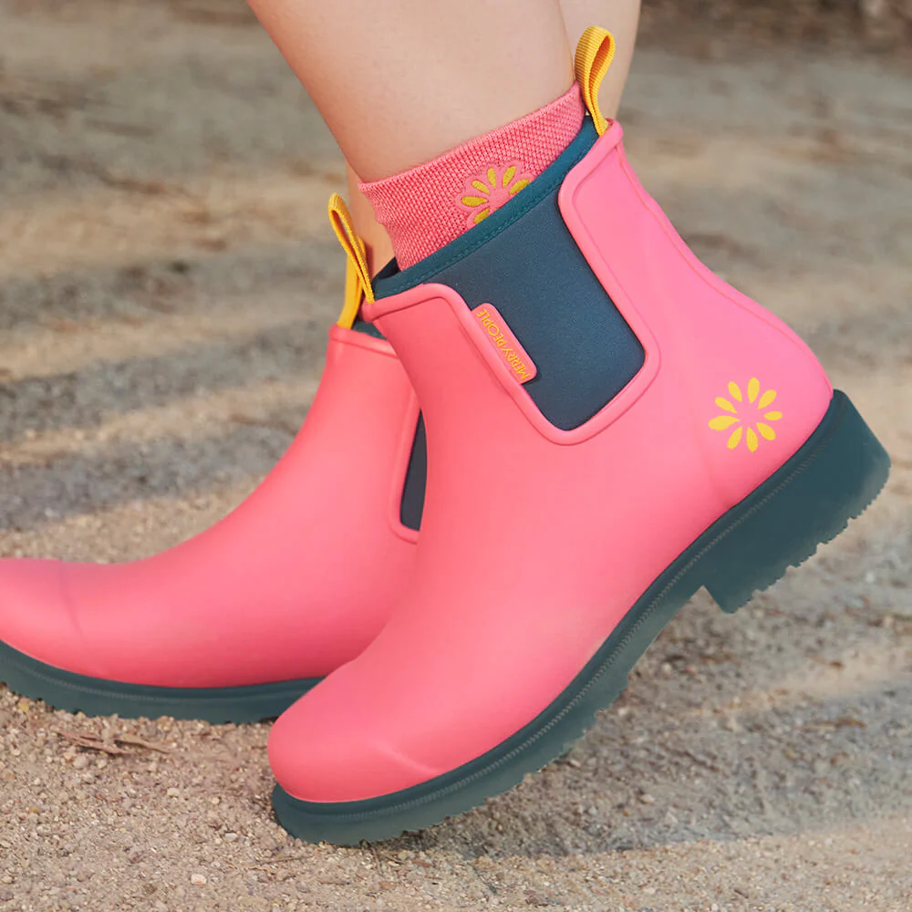 Merry People X Mother's Day Classic Quarter Socks Coral Pink