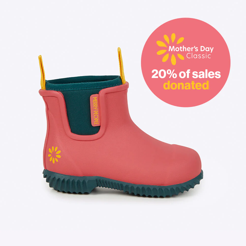 Merry People X Mothers Day Classic Bobbi Kids Gumboot Coral Teal