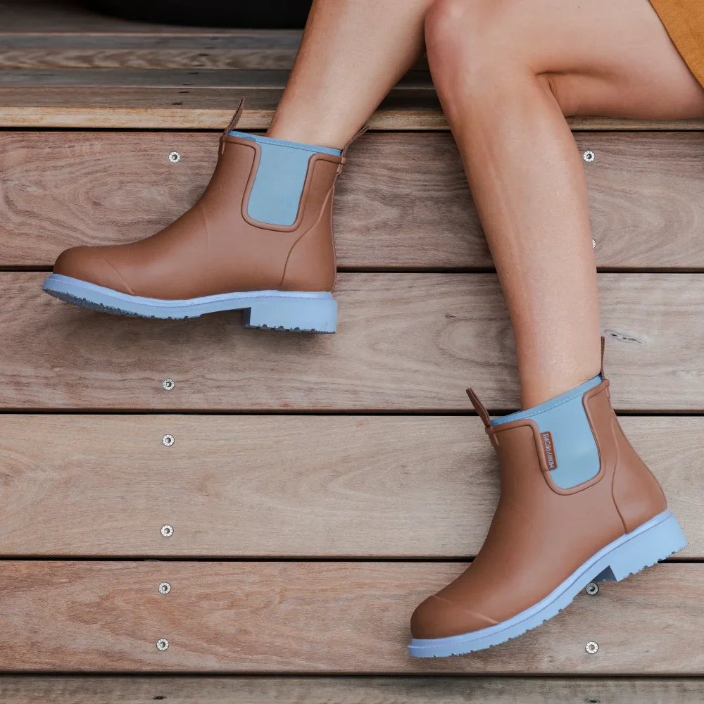 Bobbi Ankle Boot Chestnut & Ice Blue