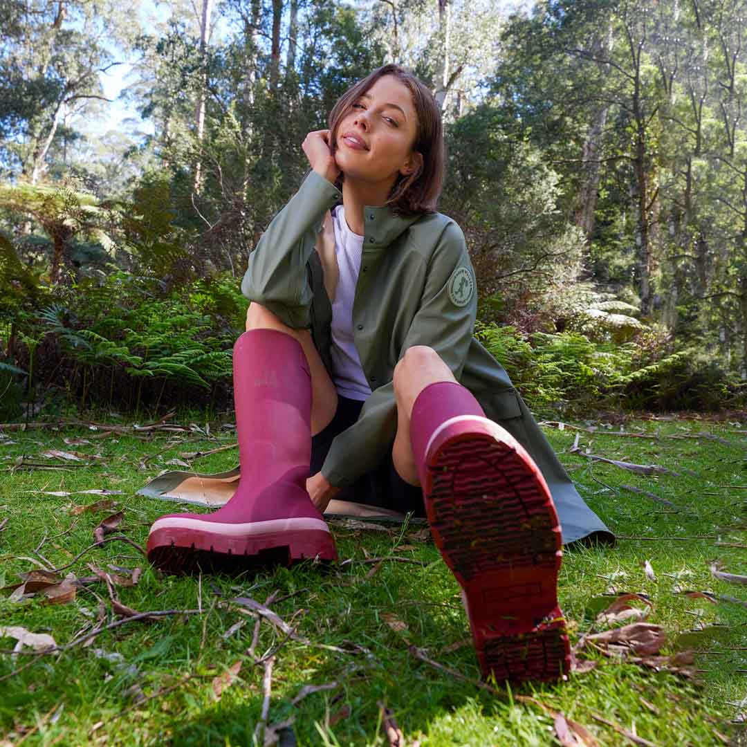 Fergie Tall Boot Beetroot Red