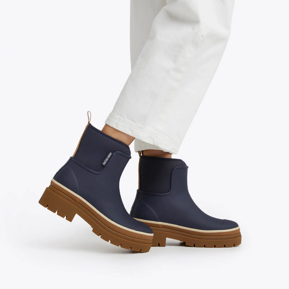 Merry People X Karen Walker Tully Boot French Navy & Tan