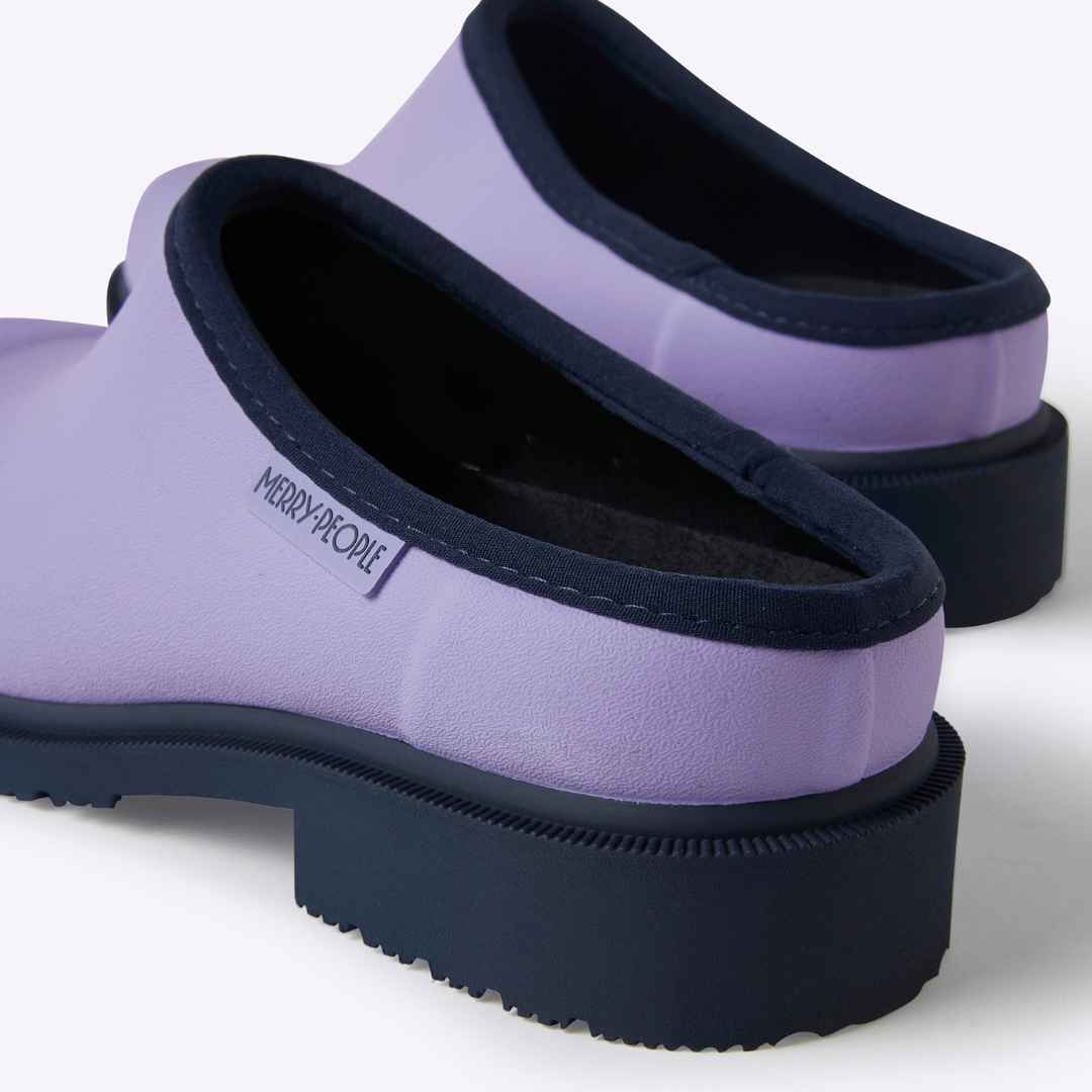 Billie Clog Lavender & Navy