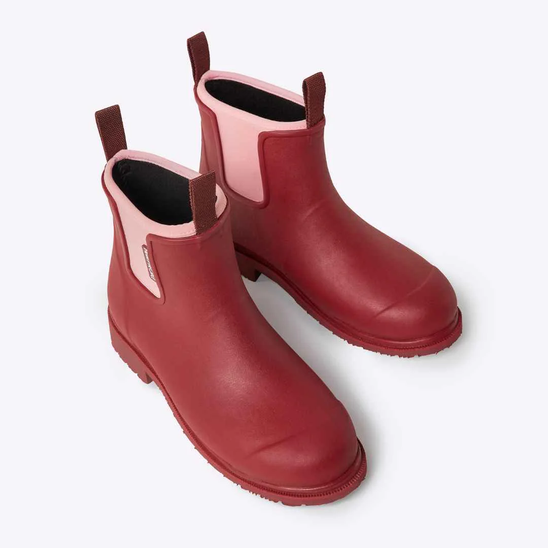 Bobbi Ankle Boot Beetroot & Light Pink