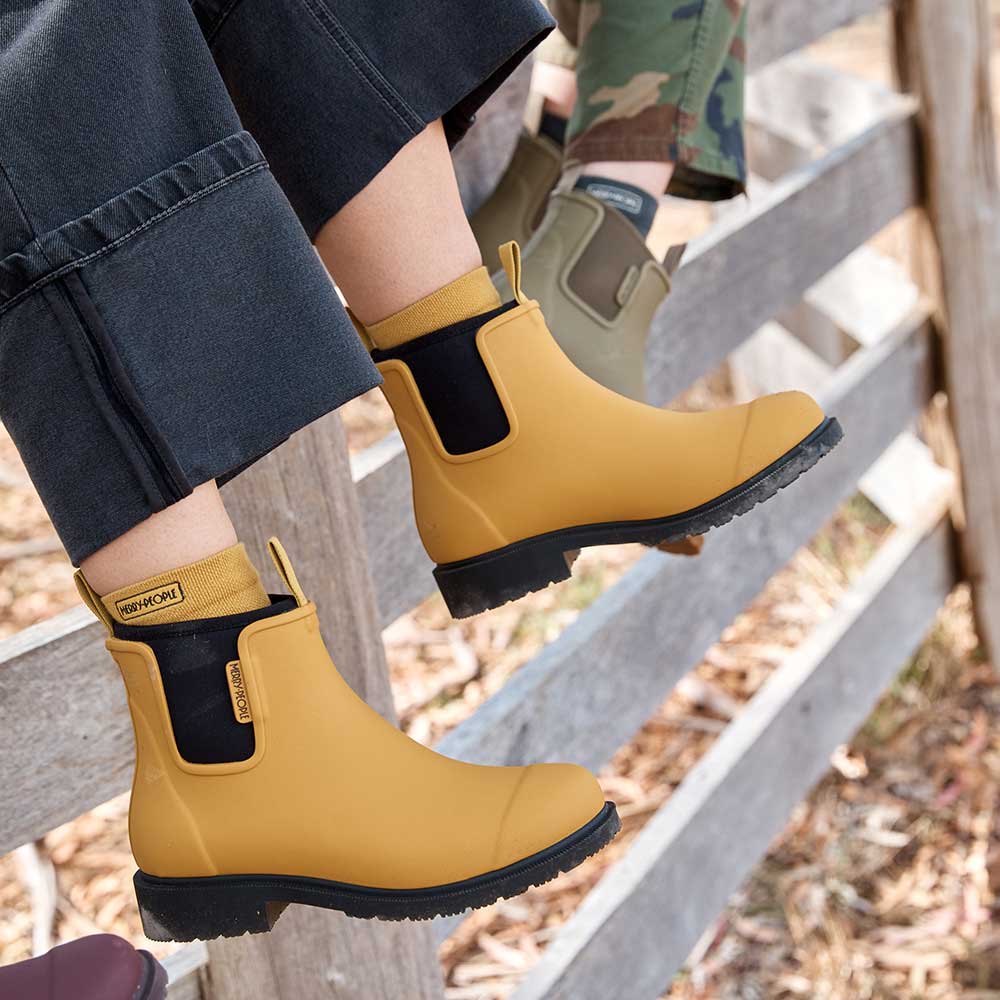 Bobbi Ankle Boot Mustard Yellow & Black