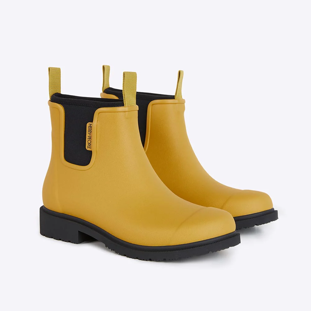 Bobbi Ankle Boot Mustard Yellow & Black