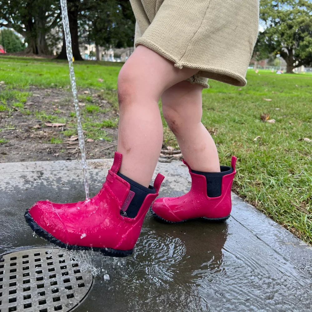 Bobbi Kids Gumboot Magenta & Navy