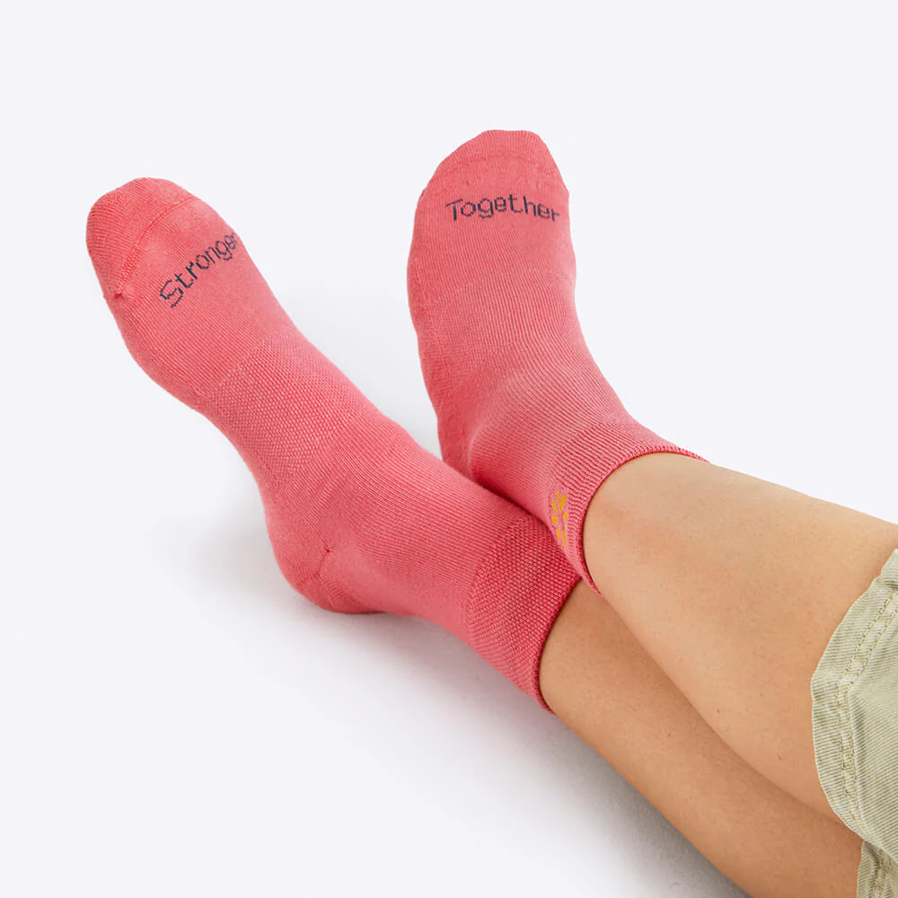 Merry People X Mother's Day Classic Quarter Socks Coral Pink