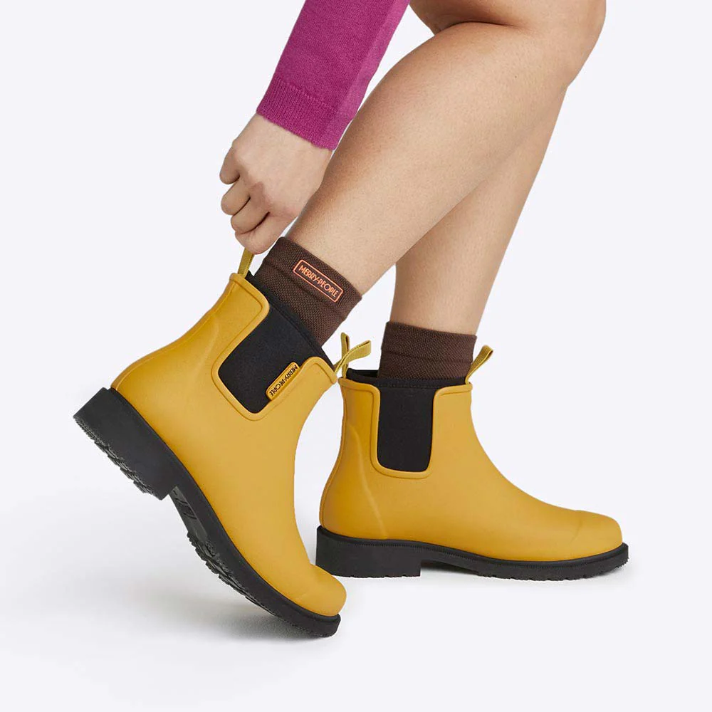 Bobbi Ankle Boot Mustard Yellow & Black