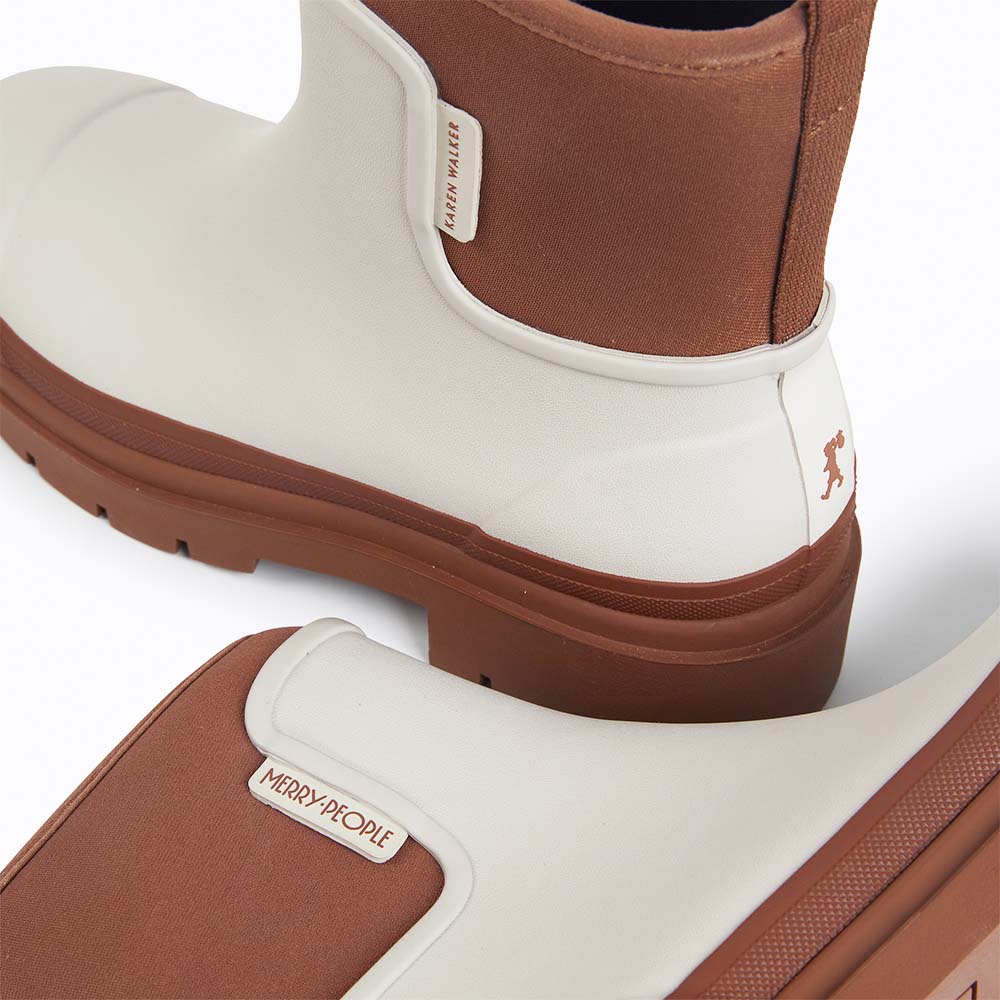 Merry People X Karen Walker Tully Boot Ecru & Chestnut