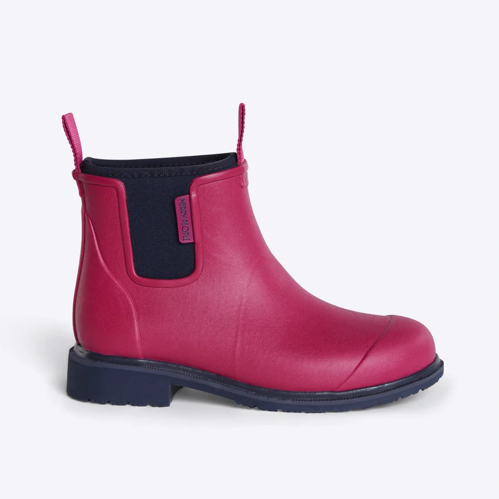 Bobbi Ankle Boot Magenta & Navy