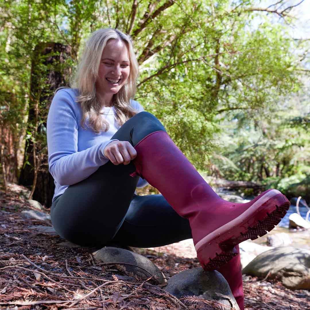 Fergie Tall Boot Beetroot Red