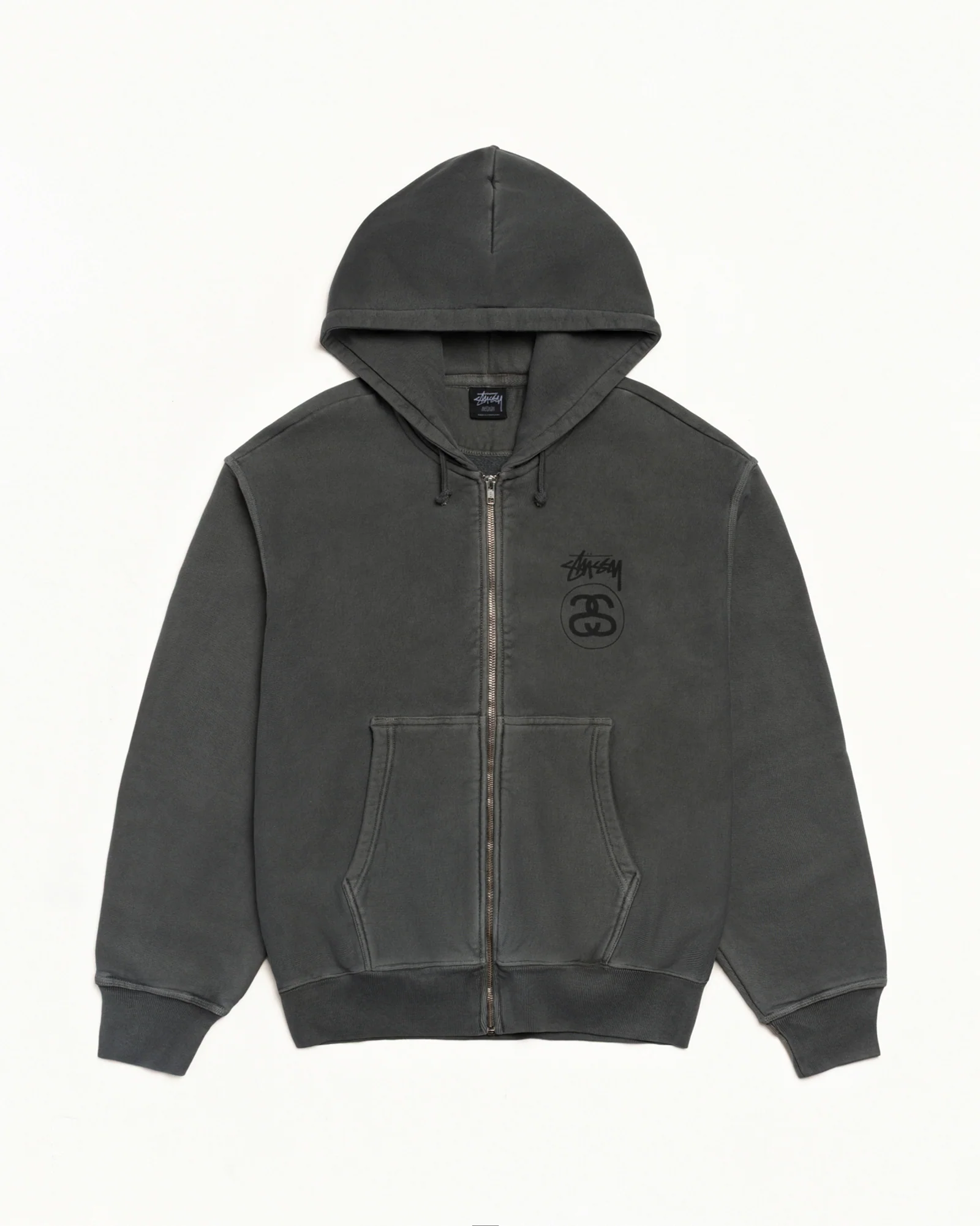 STOCK LINK ZIP HOODIE PIGMENT DYED