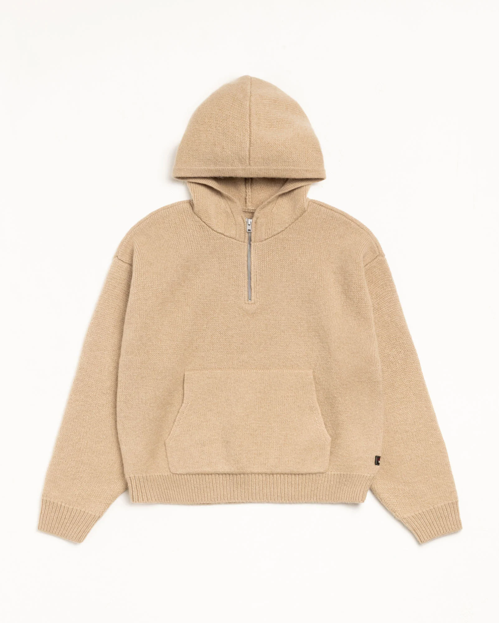 QUARTER ZIP KNIT HOODIE