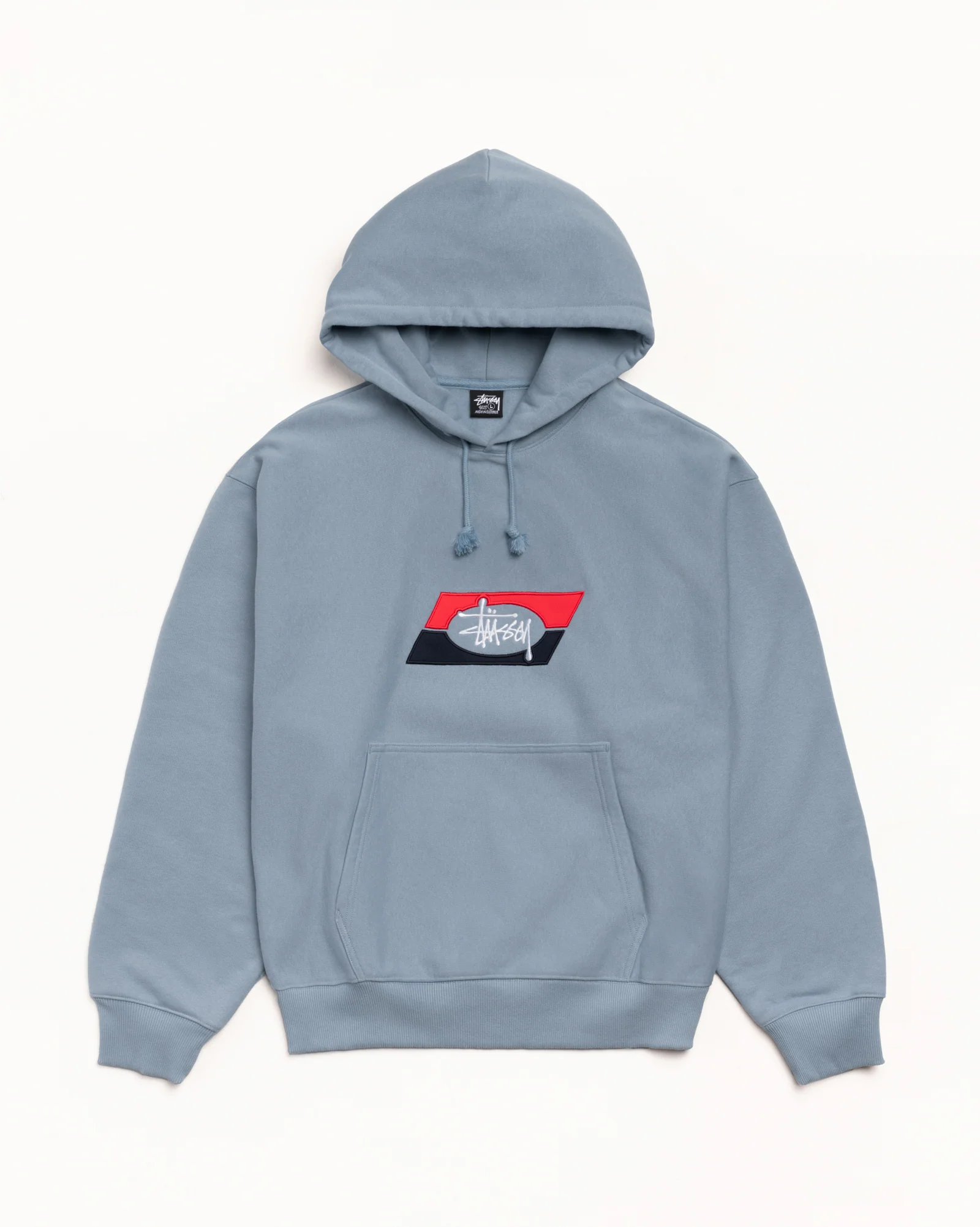 DOUBLE STRIPE EMBROIDERED HOODIE