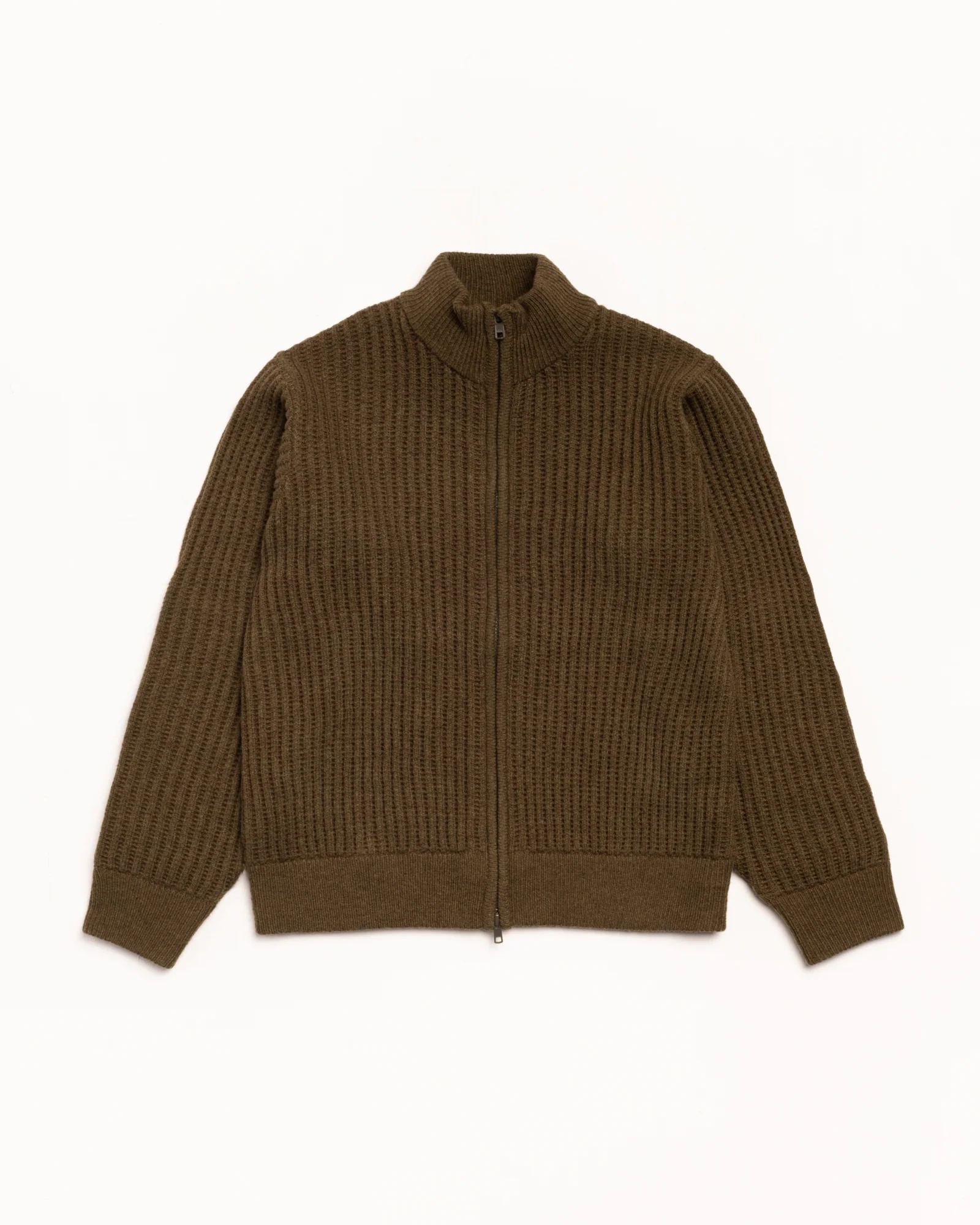 LAMBS WOOL ZIP SWEATER