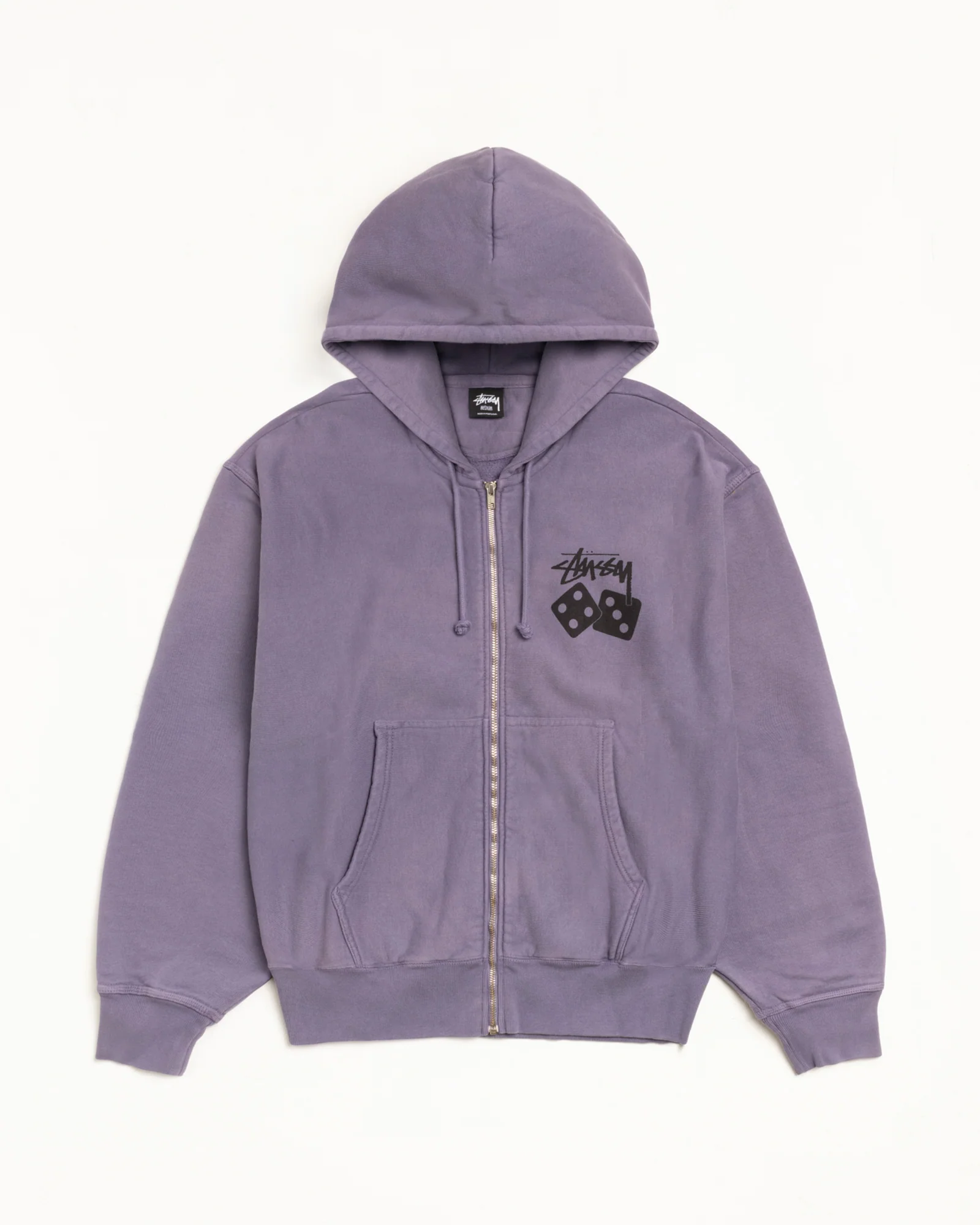 DICE ZIP HOODIE PIGMENT DYED