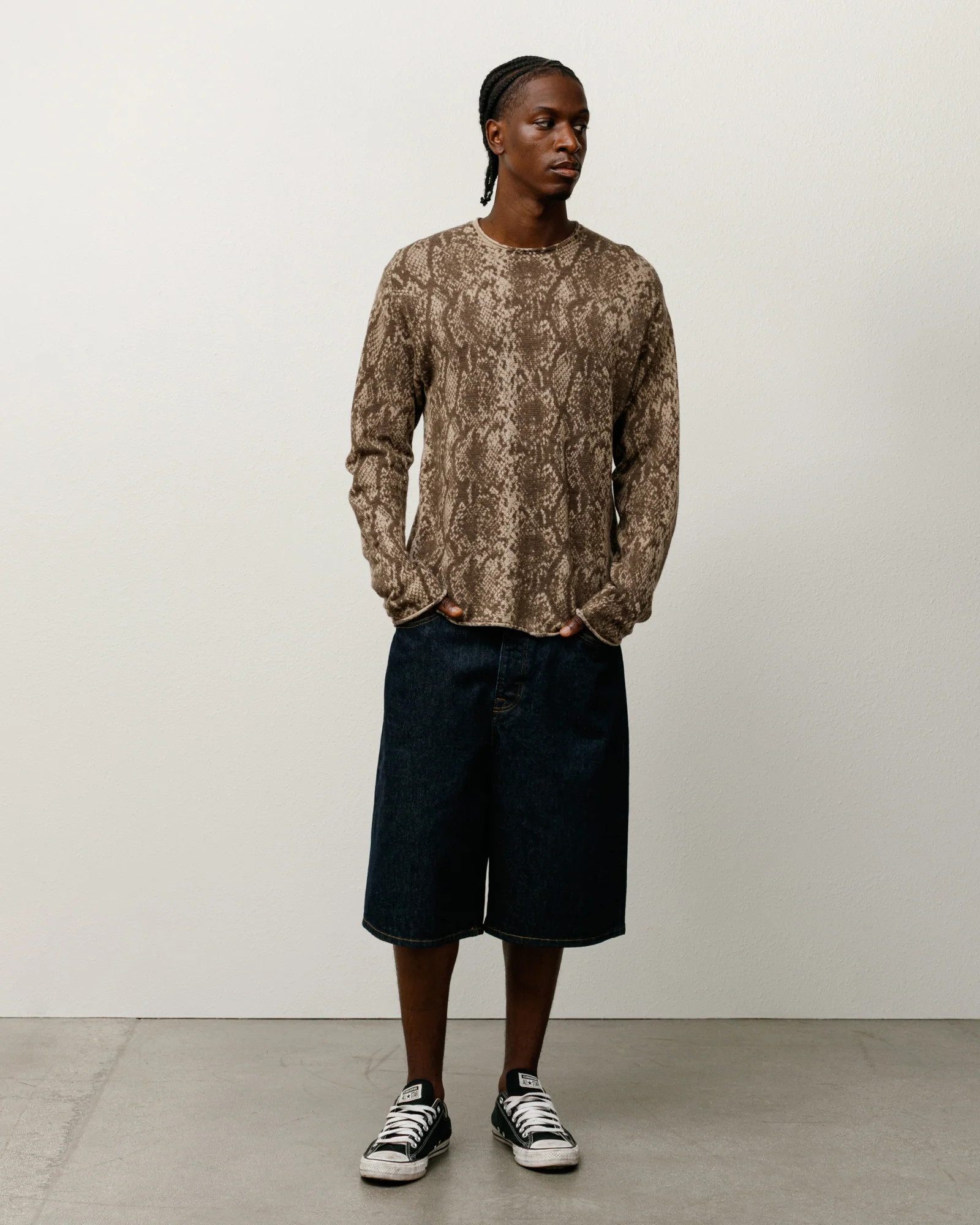 PYTHON FINE WOOL SWEATER