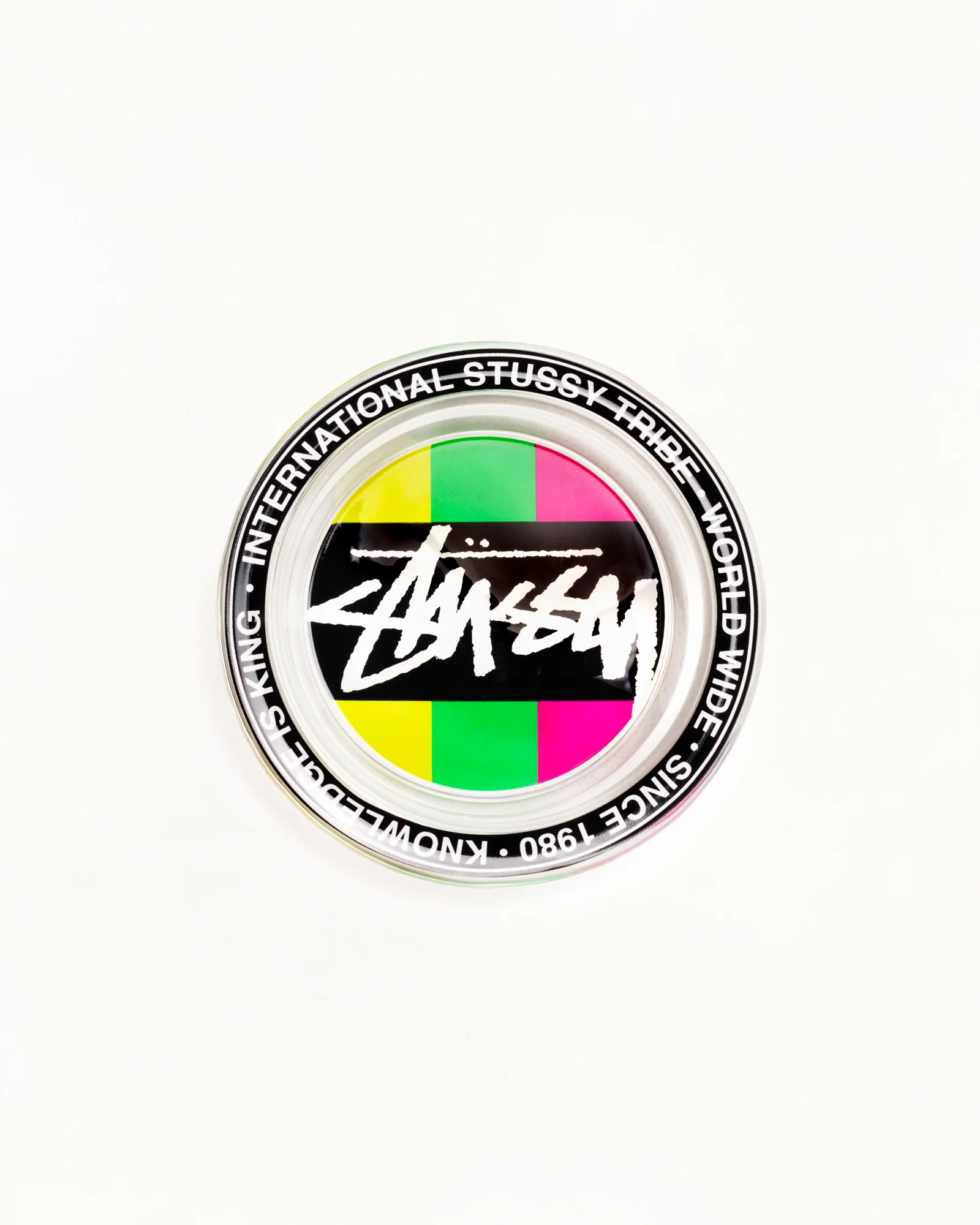 PAINTED GLASS ASHTRAY