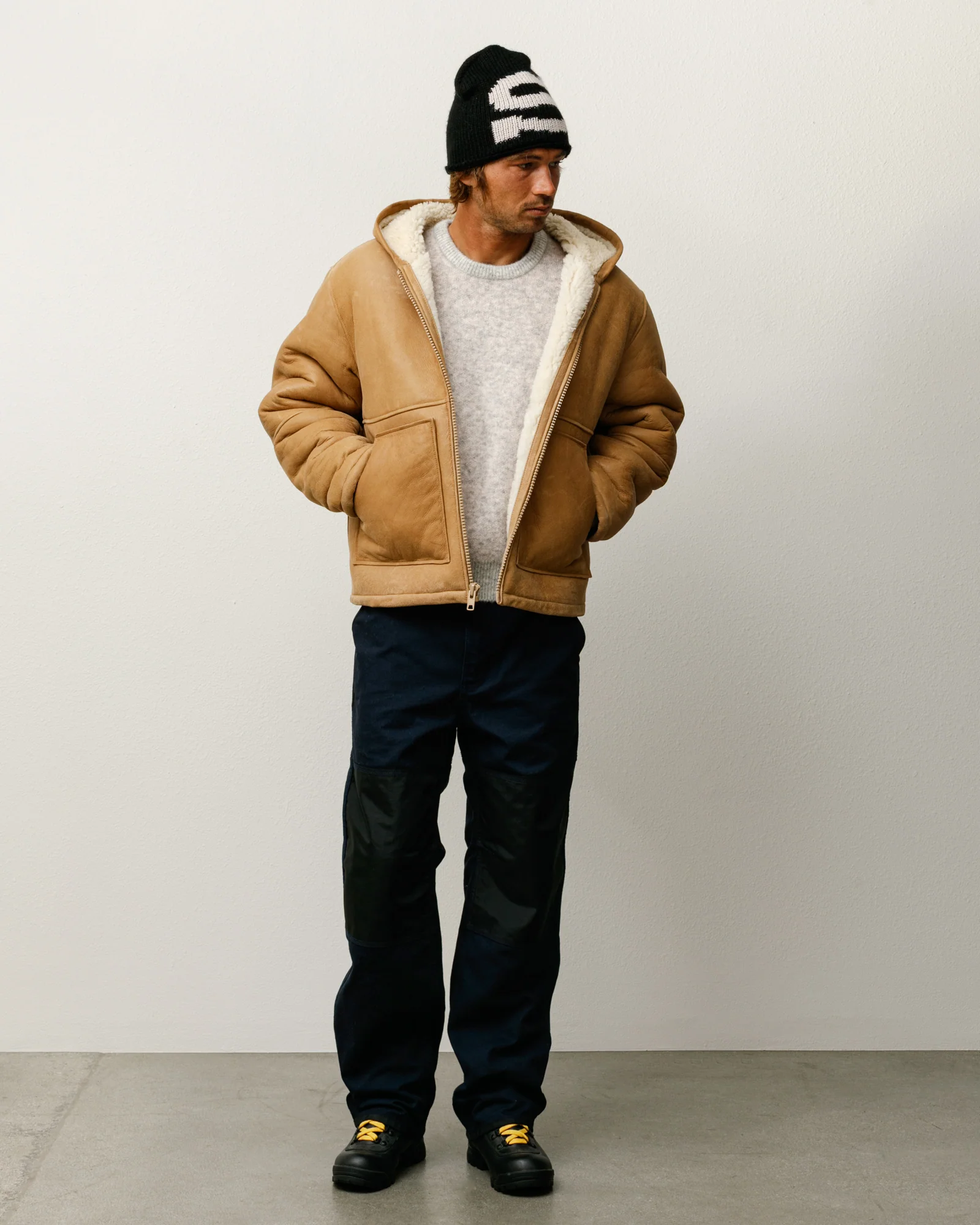 SHEARLING HOODED JACKET