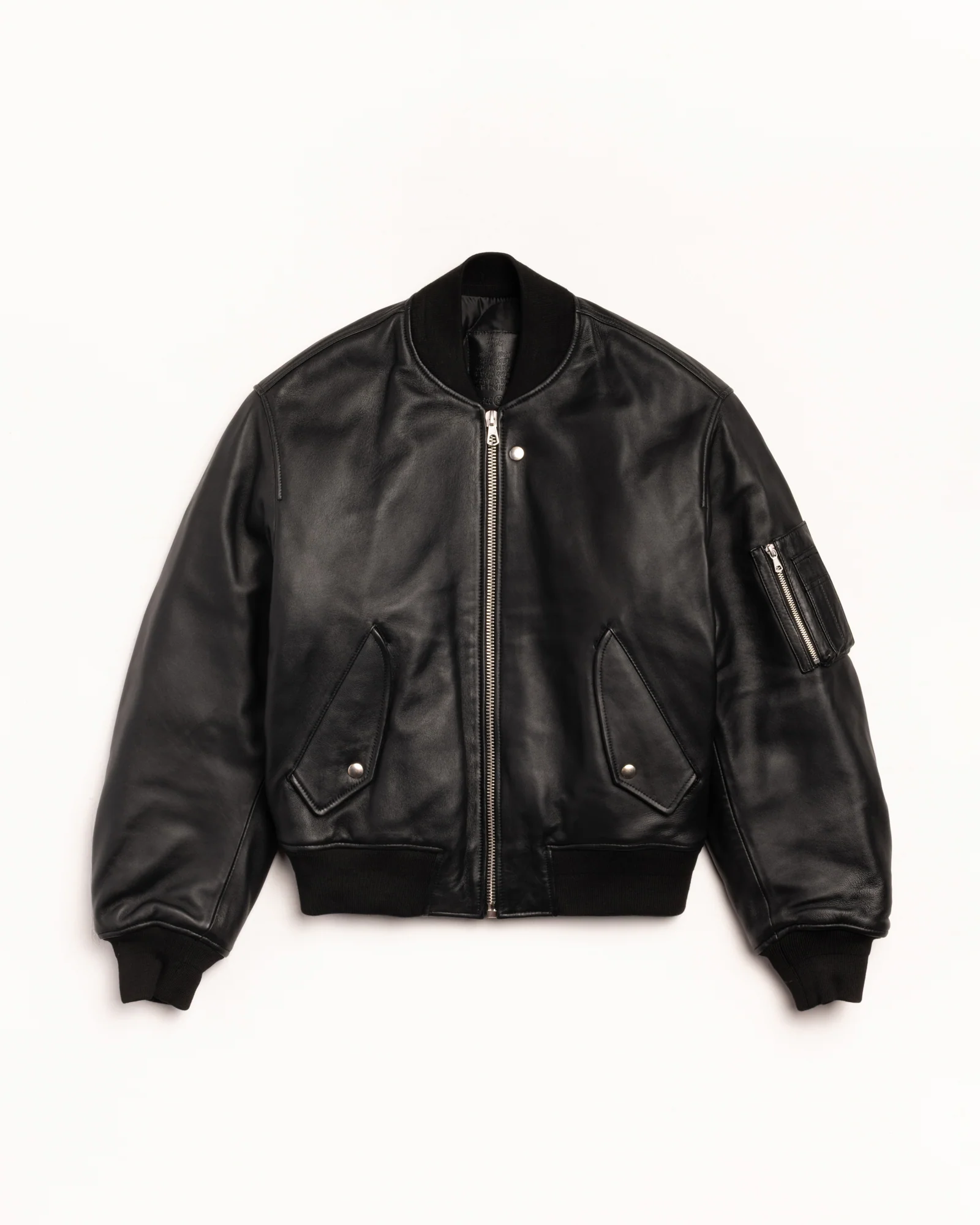 LEATHER BUILT BOMBER