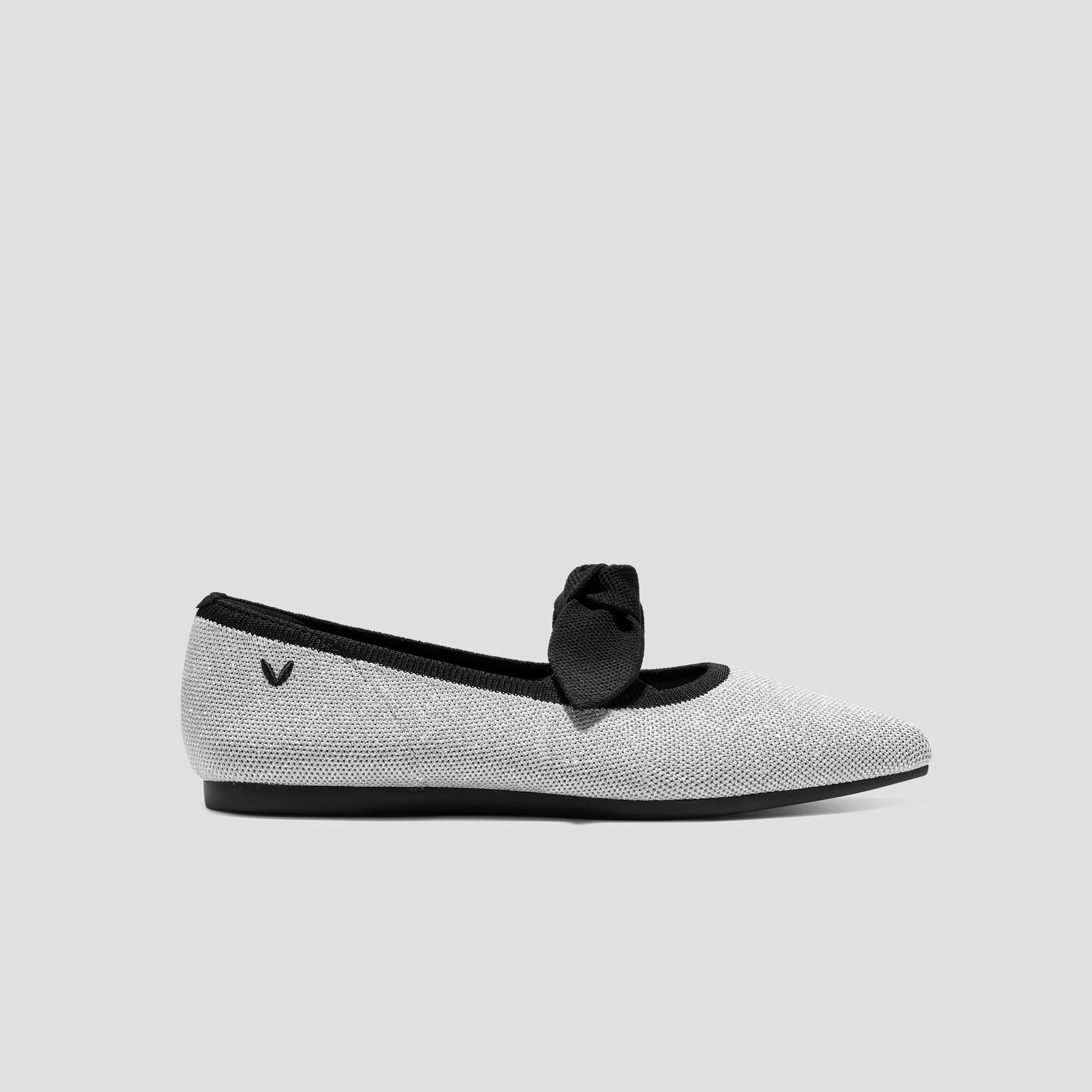 [Addriane] ポインテッドトゥ リボン付き フラットシューズ