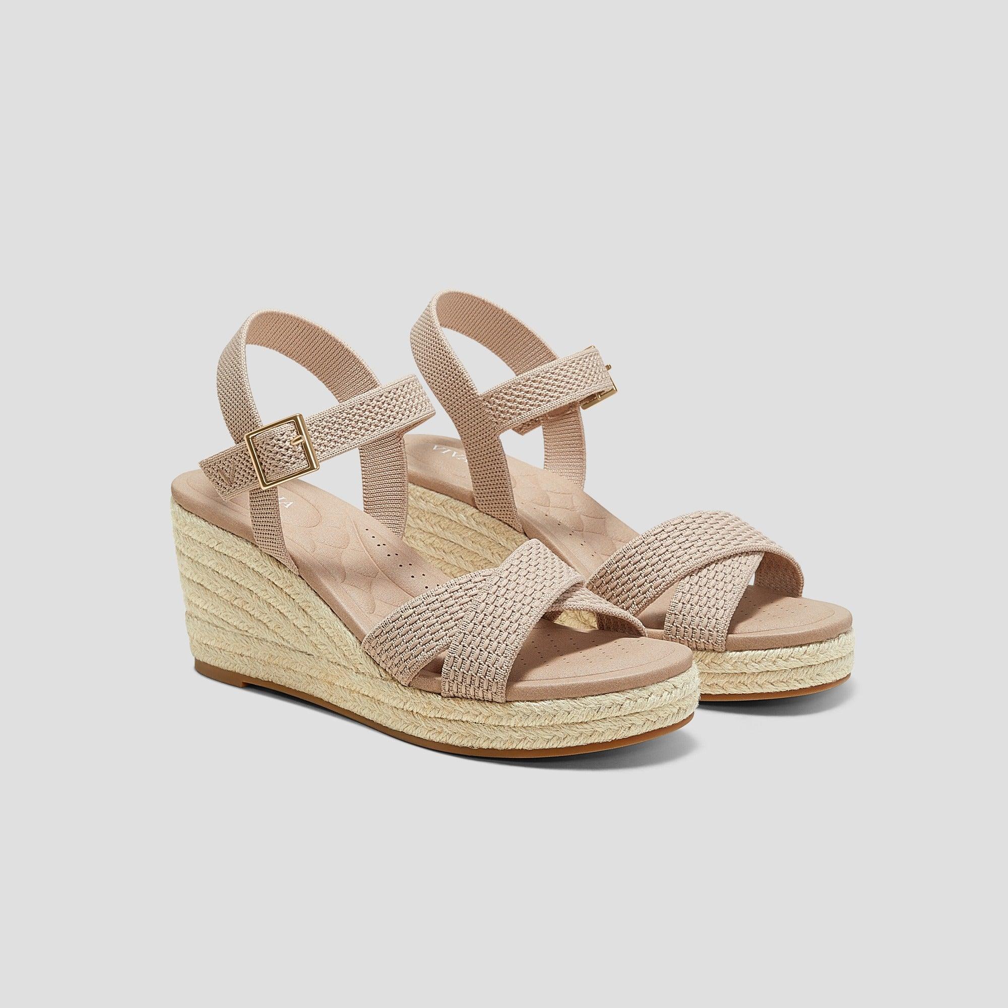 [Sally Pro] AdaptAll™ ラウンドトゥ ウェッジヒール サンダル