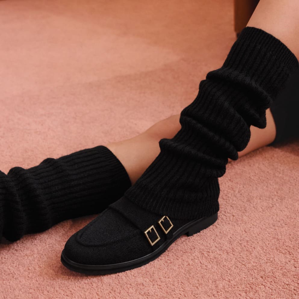 [Luciana] ラウンドトゥ ダブルモンクストラップ ローファー