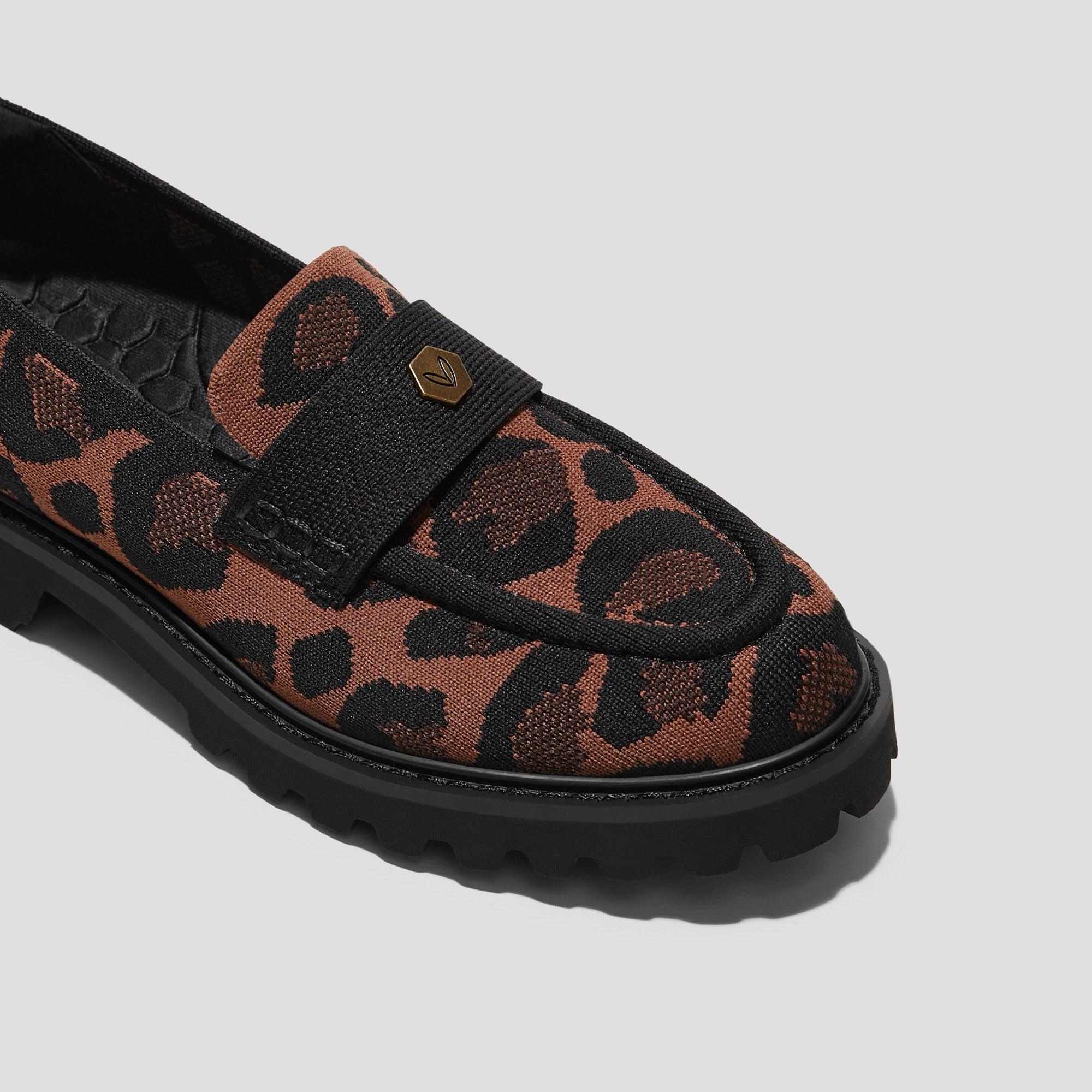 [Francesca] アーモンドトゥ プラットフォーム トラックソールローファー