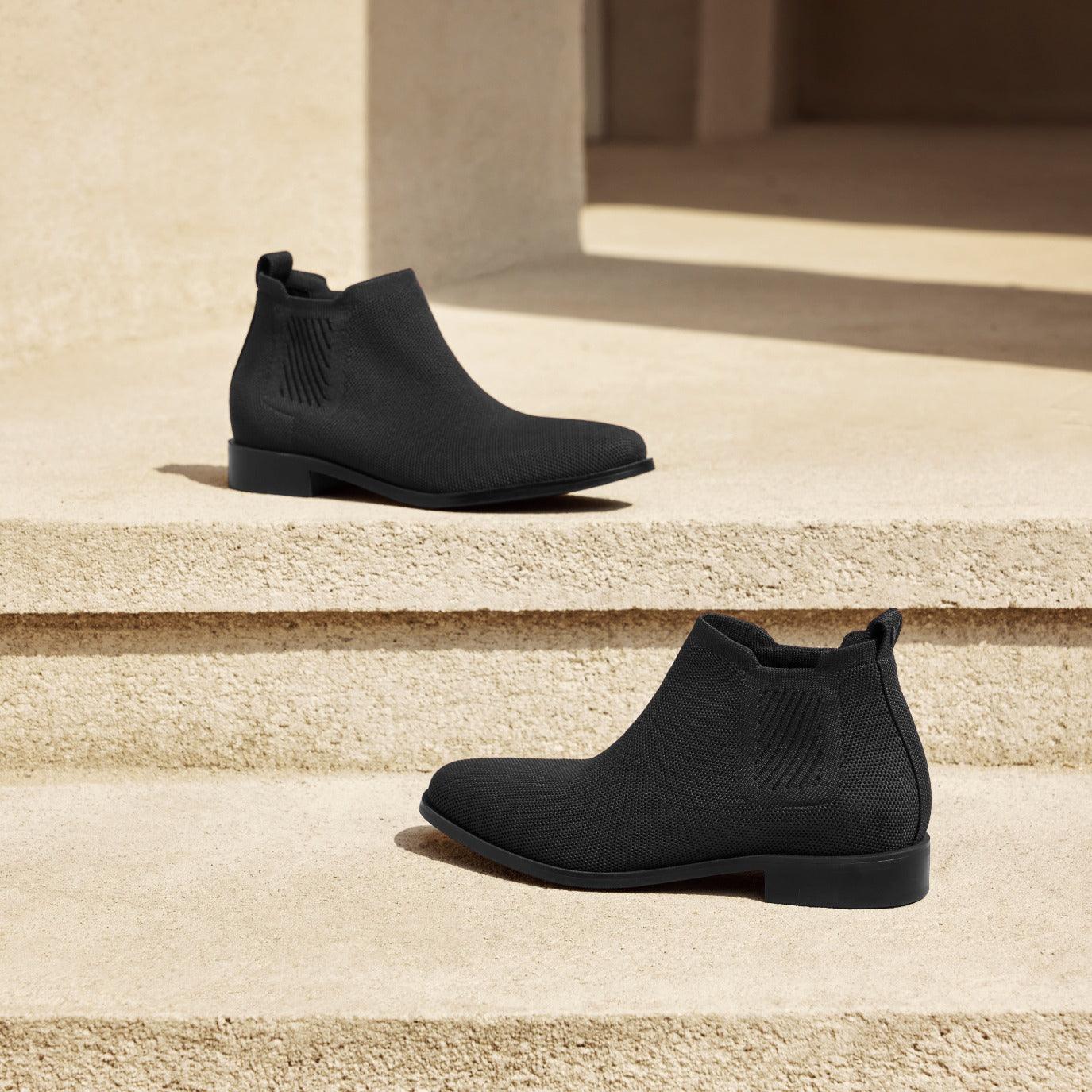 [Ryan Pro] スクエアトゥ 撥水加工 チェルシーブーツ