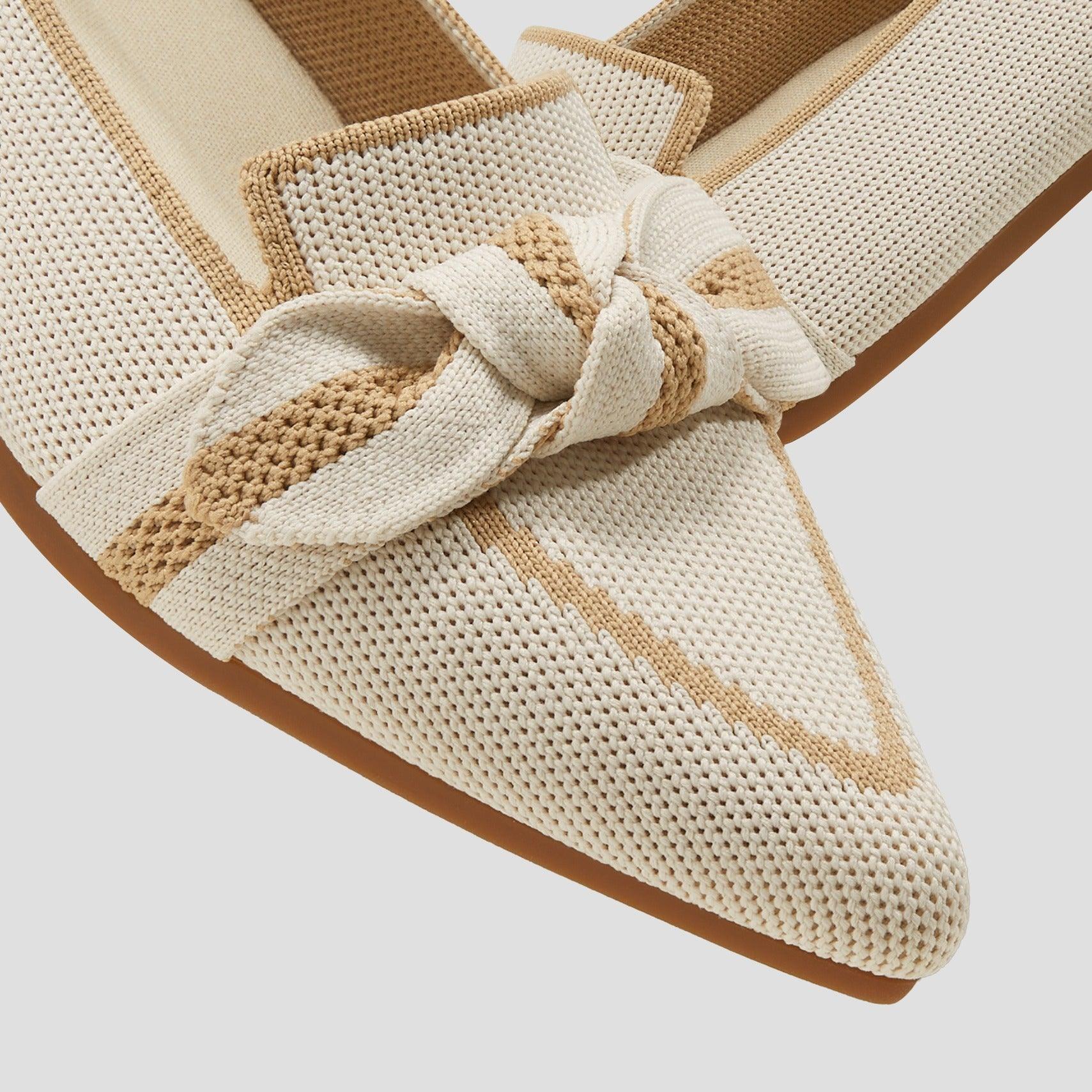 [Michelle] ポインテッドトゥ リボン付き ローファー