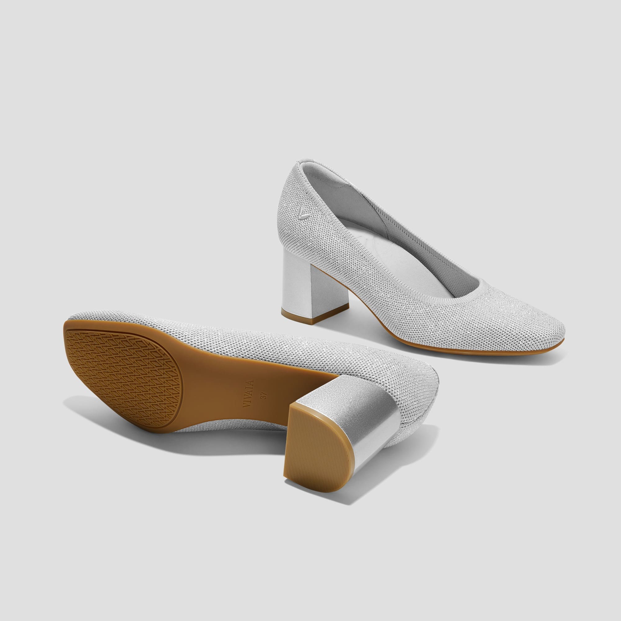 [Elize] スクエアトゥ ストレスフリー ブロックヒール