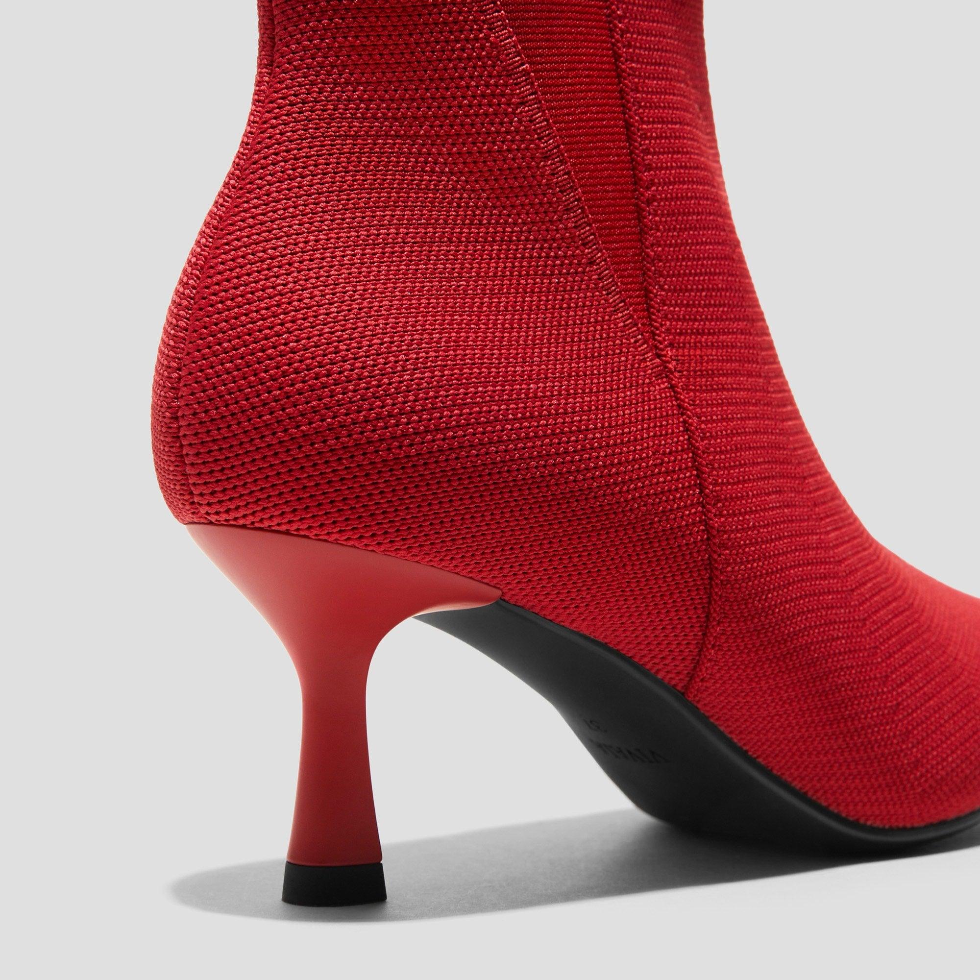 [Alexandra] ポインテッドトゥ 撥水加工 アンクル ヒールブーツ